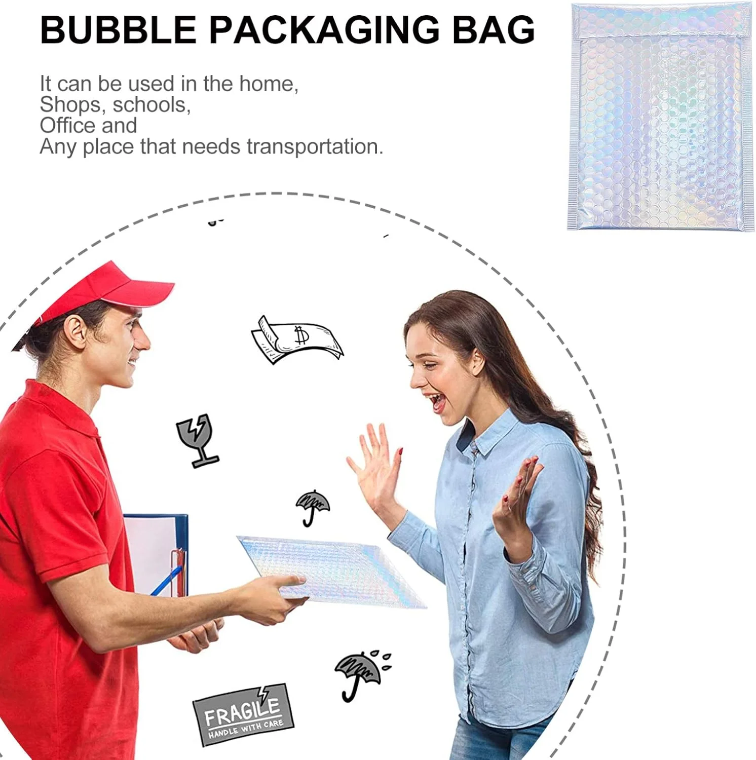 پاکت های حباب دار بالووه 25 عددی، پاکت های ضربه گیر برای ارسال اکسپرس، کیف های براق و اکلیلی برای بسته بندی و نگهداری در فروشگاه های خانگی پاکت های حباب دار بالووه 25 عددی، پاکت های ضربه گیر برای ارسال اکسپرس، کیف های براق و اکلیلی برای بسته بندی و نگهداری در فروشگاه های خانگی