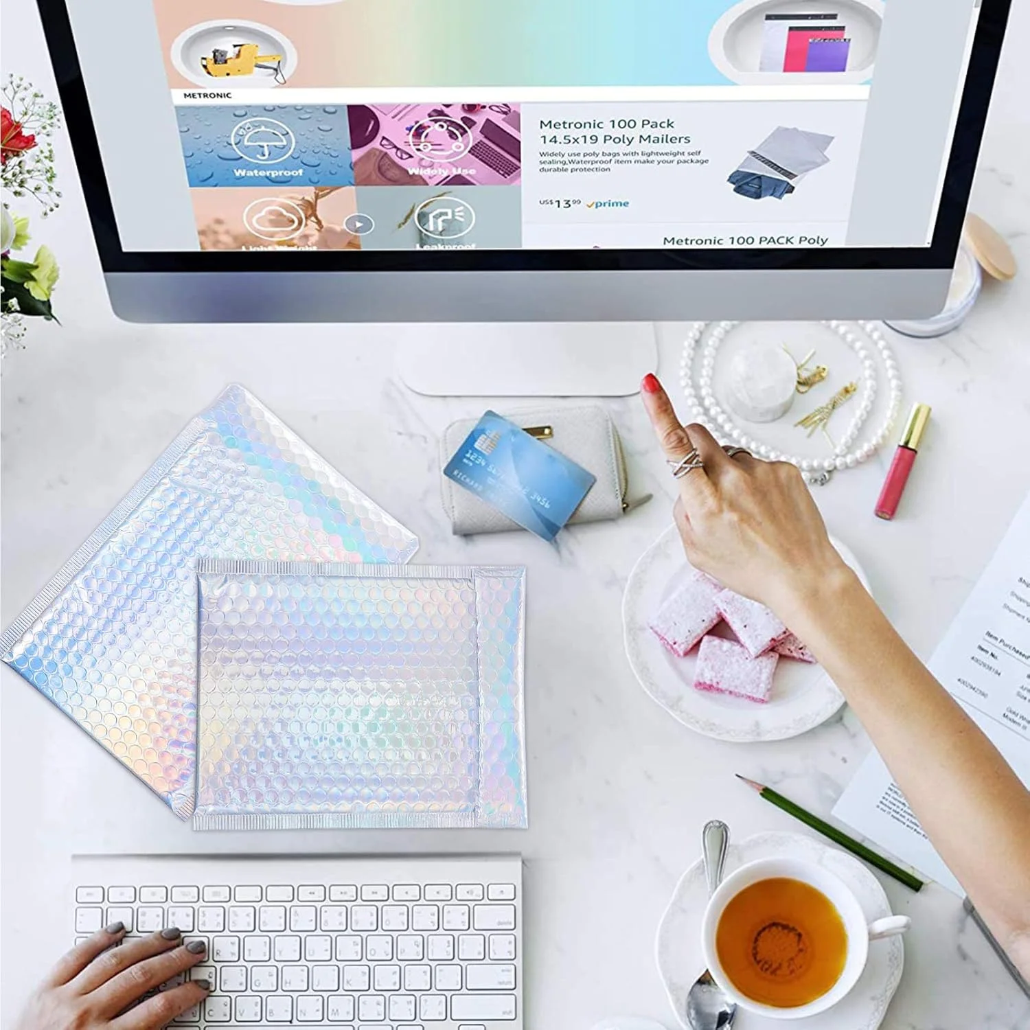 پاکت های حباب دار بالووه 25 عددی، پاکت های ضربه گیر برای ارسال اکسپرس، کیف های براق و اکلیلی برای بسته بندی و نگهداری در فروشگاه های خانگی پاکت های حباب دار بالووه 25 عددی، پاکت های ضربه گیر برای ارسال اکسپرس، کیف های براق و اکلیلی برای بسته بندی و نگهداری در فروشگاه های خانگی