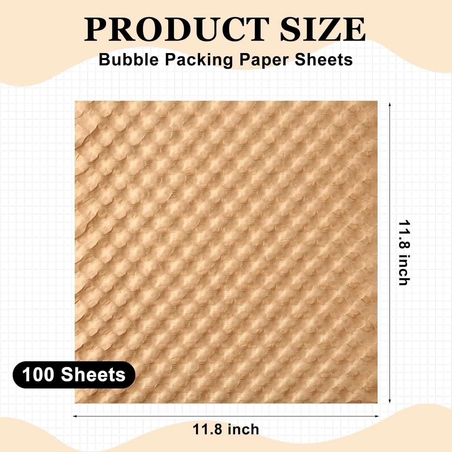 کاغذ حبابدار محافظ دفسدار 29 × 30 سانتی متر، 100 برگ جایگزین پایدار برای پلاستیک، بالشتک برای بسته بندی، لوازم جابجایی و حمل و نقل