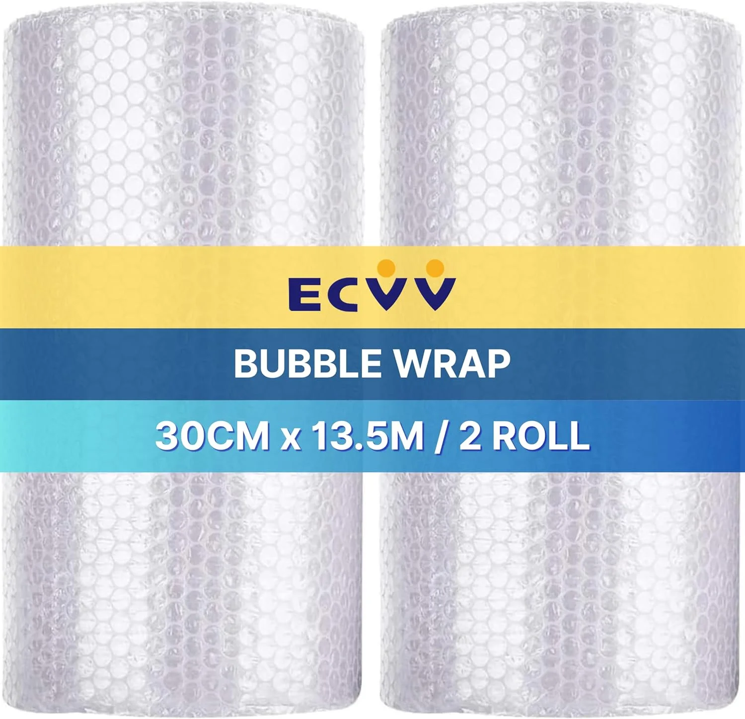 ECVV® بسته بندی حبابدار 2 رول | 30 سانتی متر x 13.5 متر | روکش حباب هوا برای بسته بندی، حمل و نقل، ارسال پستی، بسته بندی و لوازم اسباب کشی ECVV® بسته بندی حبابدار 2 رول | 30 سانتی متر x 13.5 متر | روکش حباب هوا برای بسته بندی، حمل و نقل، ارسال پستی، بسته بندی و لوازم اسباب کشی