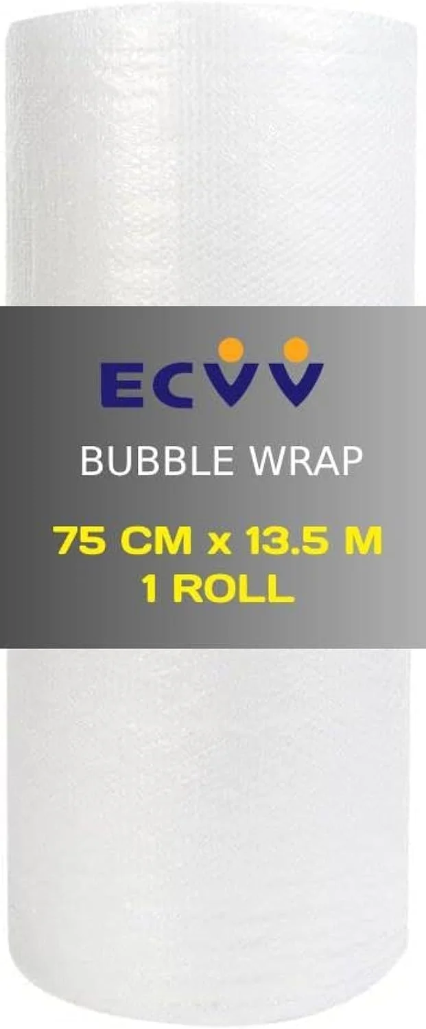 رول پلاستیک حبابدار ECVV | 75 سانتی متر × 13.5 متر | محافظ حباب هوا برای بسته بندی، حمل و نقل، ارسال پستی، بسته بندی و لوازم اسباب کشی رول پلاستیک حبابدار ECVV | 75 سانتی متر × 13.5 متر | محافظ حباب هوا برای بسته بندی، حمل و نقل، ارسال پستی، بسته بندی و لوازم اسباب کشی