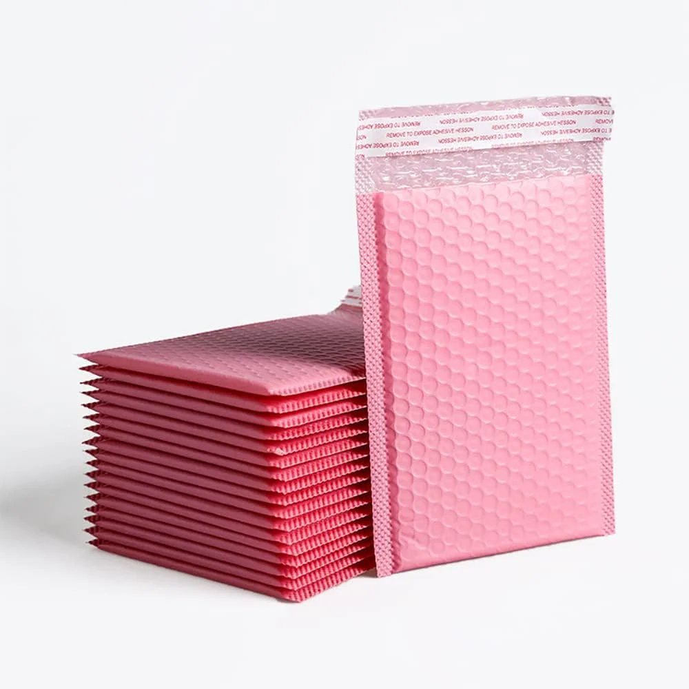 کیسه های حباب دار KASTWAVE، 50 عدد پاکت پستی حباب دار خود چسب فیلم کو اکسترود شده، کیسه بسته بندی ضد استاتیک برای حمل و نقل، نگهداری و جابجایی (صورتی 15 * 20+4 سانتی متر) کیسه های حباب دار KASTWAVE، 50 عدد پاکت پستی حباب دار خود چسب فیلم کو اکسترود شده، کیسه بسته بندی ضد استاتیک برای حمل و نقل، نگهداری و جابجایی (صورتی 15 * 20+4 سانتی متر)