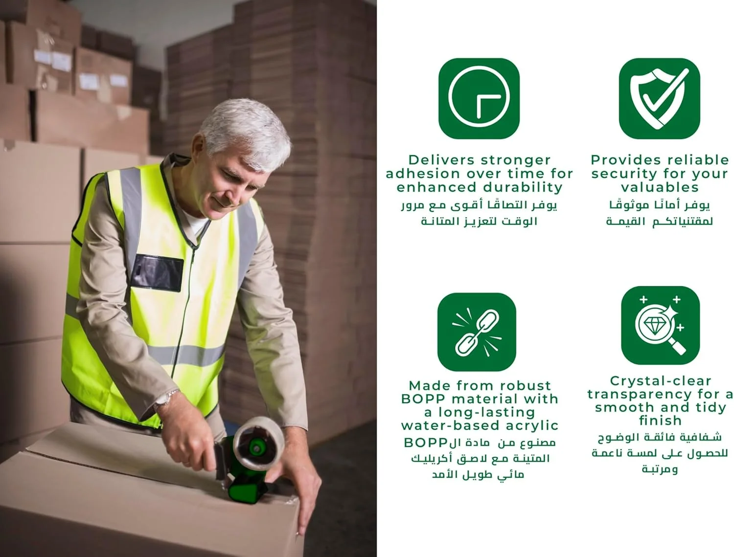 نوار چسب بسته بندی شفاف PESCADOR | 48 میلی متر 2 اینچ در 50 یارد، نوار بسته بندی قوی و سنگین برای مهر و موم کردن جعبه های بسته، جعبه های اسباب کشی خانه، کیسه های پستی بزرگ، لوازم اداری - (3 عدد، 50 یارد) نوار چسب بسته بندی شفاف PESCADOR | 48 میلی متر 2 اینچ در 50 یارد، نوار بسته بندی قوی و سنگین برای مهر و موم کردن جعبه های بسته، جعبه های اسباب کشی خانه، کیسه های پستی بزرگ، لوازم اداری - (3 عدد، 50 یارد)