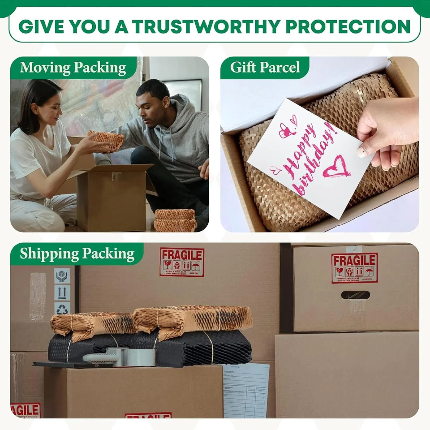 کاغذ بسته بندی لانه زنبوری ANTOLE، 38 سانتی متر × 50 متر، جایگزین کاغذ بسته بندی حباب دار برای بسته بندی حمل و نقل، بسته بندی حباب دار قابل بازیافت (مشکی 38CM*50M) کاغذ بسته بندی لانه زنبوری ANTOLE، 38 سانتی متر × 50 متر، جایگزین کاغذ بسته بندی حباب دار برای بسته بندی حمل و نقل، بسته بندی حباب دار قابل بازیافت (مشکی 38CM*50M)