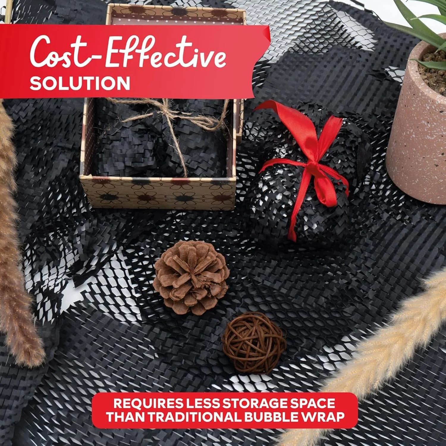 کاغذ بسته بندی لانه زنبوری ANTOLE، 38 سانتی متر × 50 متر، جایگزین کاغذ بسته بندی حباب دار برای بسته بندی حمل و نقل، بسته بندی حباب دار قابل بازیافت (مشکی 38CM*50M) کاغذ بسته بندی لانه زنبوری ANTOLE، 38 سانتی متر × 50 متر، جایگزین کاغذ بسته بندی حباب دار برای بسته بندی حمل و نقل، بسته بندی حباب دار قابل بازیافت (مشکی 38CM*50M)