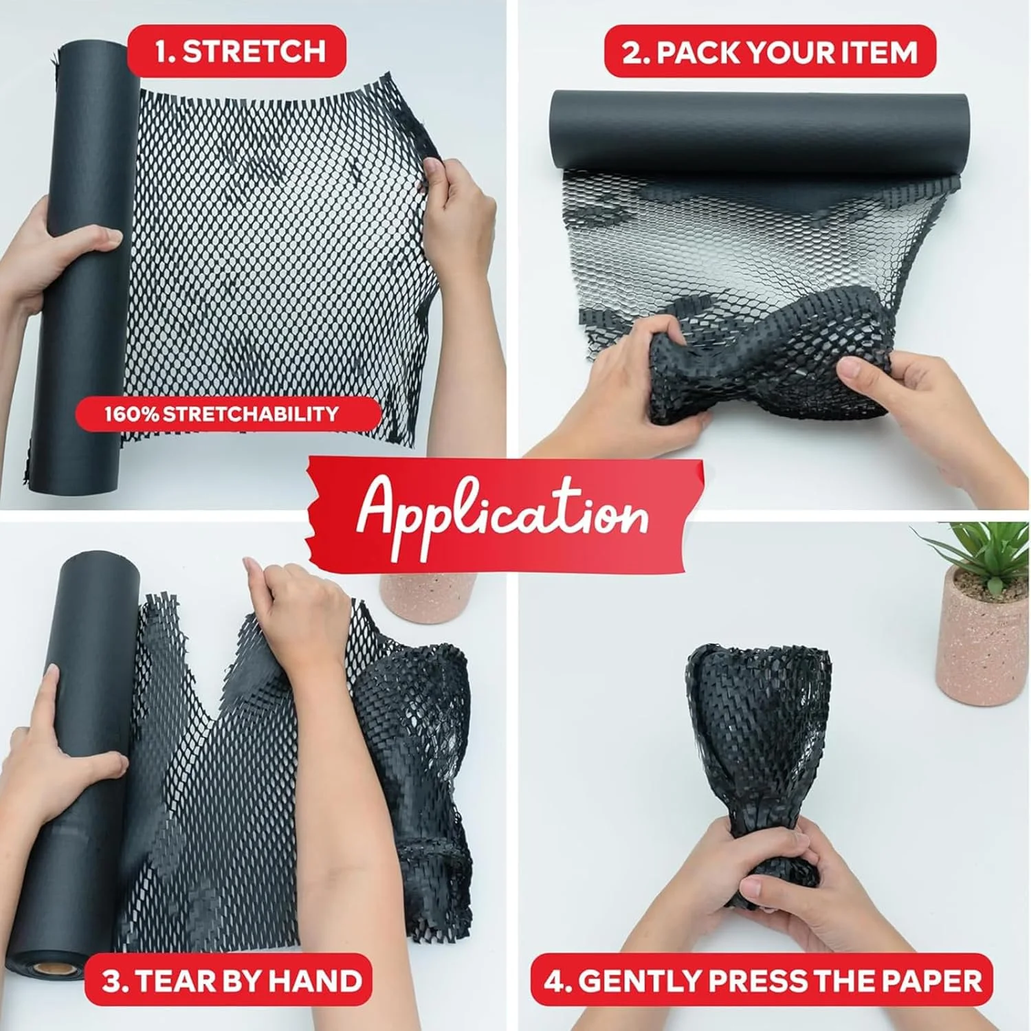 کاغذ بسته بندی لانه زنبوری ANTOLE، 38 سانتی متر × 50 متر، جایگزین کاغذ بسته بندی حباب دار برای بسته بندی حمل و نقل، بسته بندی حباب دار قابل بازیافت (مشکی 38CM*50M) کاغذ بسته بندی لانه زنبوری ANTOLE، 38 سانتی متر × 50 متر، جایگزین کاغذ بسته بندی حباب دار برای بسته بندی حمل و نقل، بسته بندی حباب دار قابل بازیافت (مشکی 38CM*50M)