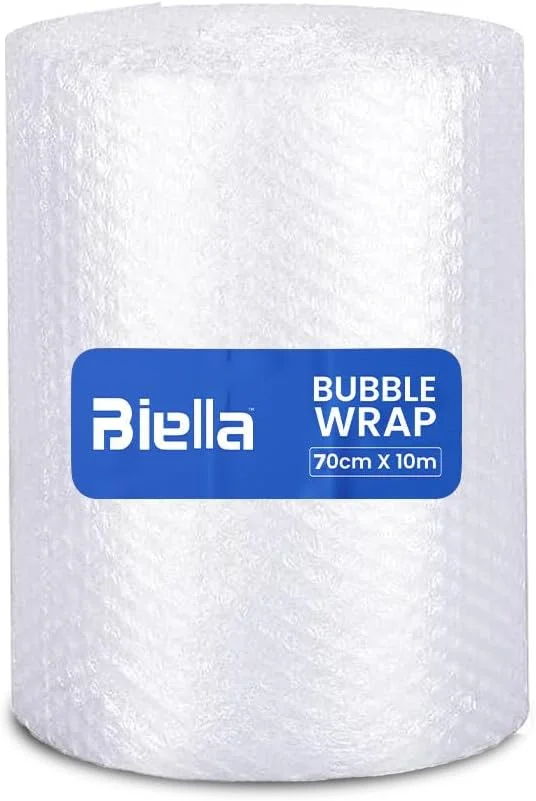 رول محافظ حبابدار Biella™، 70 سانتی متر در 10 متر، روکش حباب هوا برای بسته بندی، حمل و نقل، ارسال پستی، بسته بندی و لوازم اسباب کشی