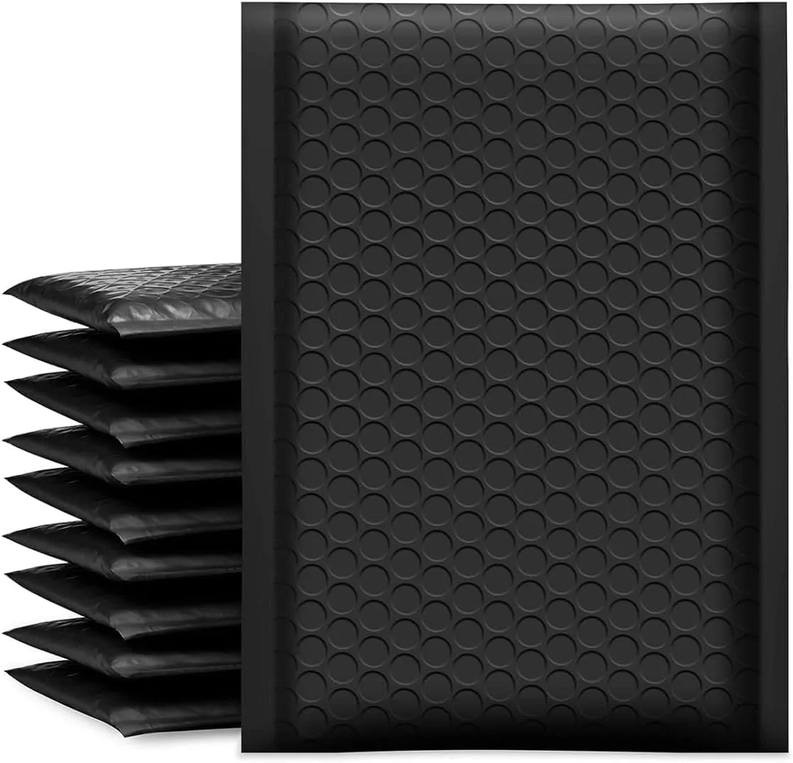 سیج (بسته 10 عددی) پاکت های حبابدار خود چسب (11 X 13 سانتی متر)، کیسه های بیرونی، پاکت بسته بندی ضربه گیر برای بسته بندی، ارسال و حمل و نقل (مشکی)