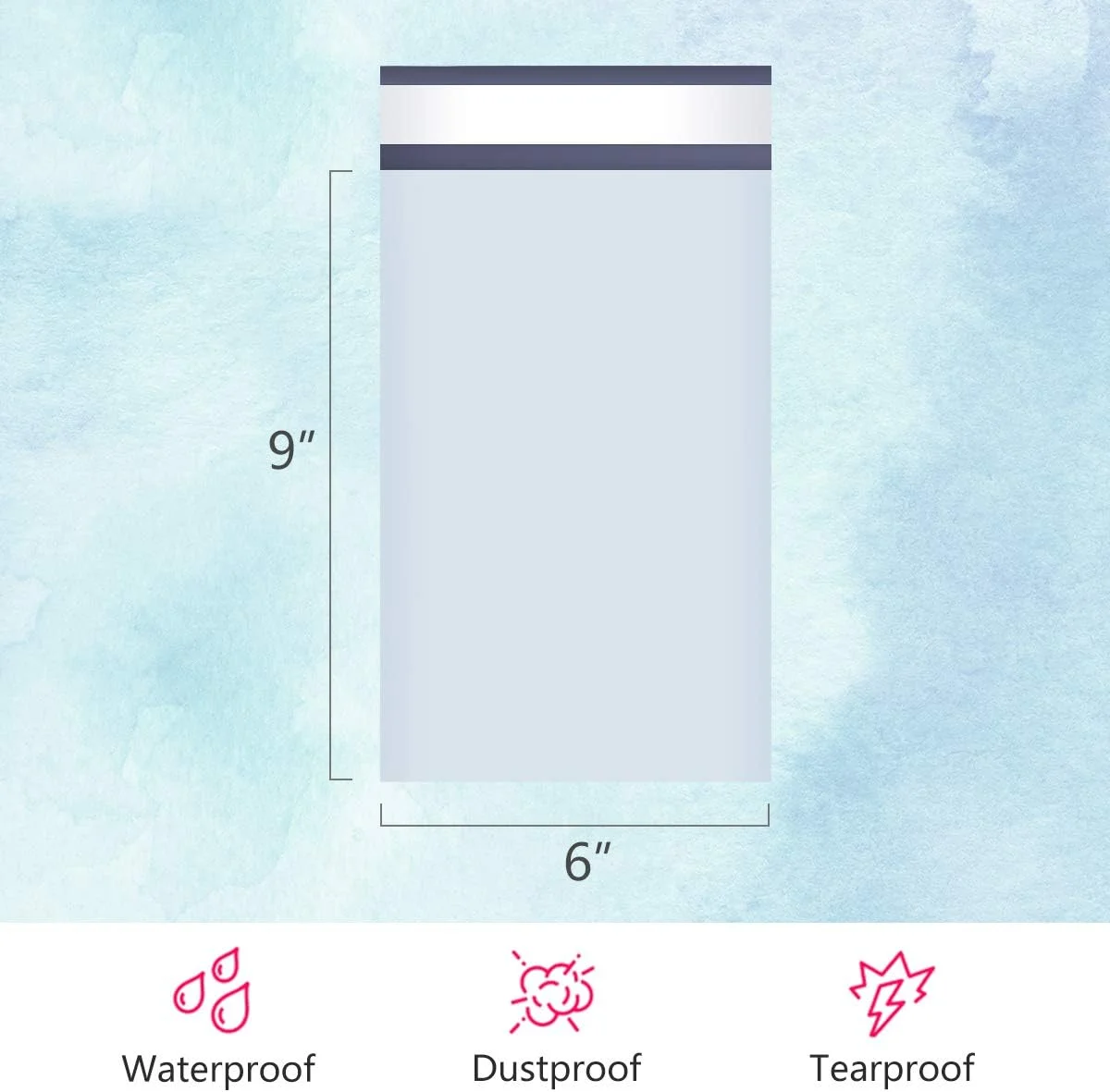 بسته 200 عددی پاکت پستی پلی اتیلن UCGOU - سایز 6x9 اینچ، پاکت های پستی سفید با چسب خودکار بسته 200 عددی پاکت پستی پلی اتیلن UCGOU - سایز 6x9 اینچ، پاکت های پستی سفید با چسب خودکار