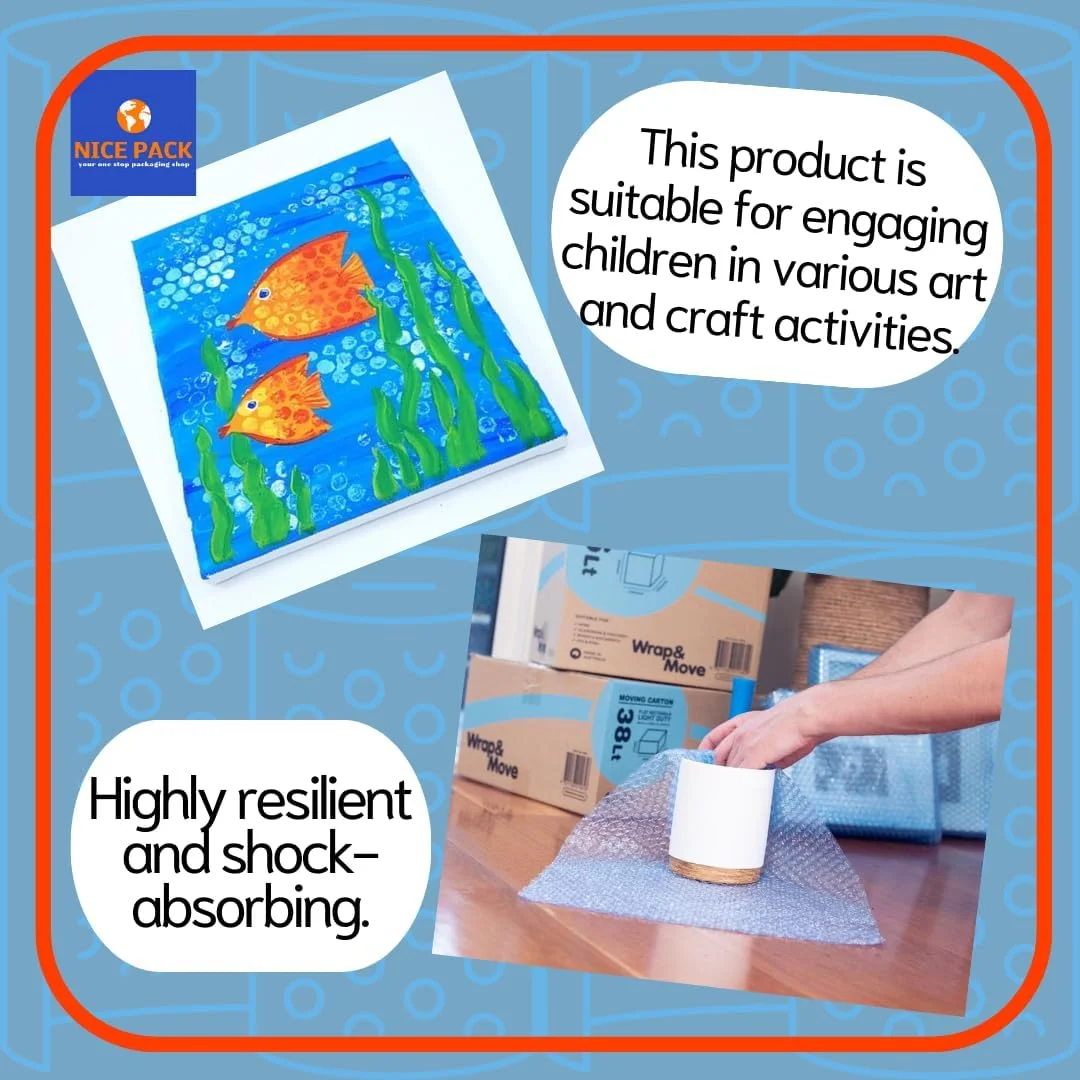 رول نایلون حبابدار آبی Nice Pack، رول حبابدار برای بسته بندی، رول حبابدار آبی ضربه گیر هوا، برای بسته بندی اقلام شکستنی، حمل و نقل، ارسال پستی، بسته بندی و لوازم اسباب کشی (30 سانتی متر در 5 متر) رول نایلون حبابدار آبی Nice Pack، رول حبابدار برای بسته بندی، رول حبابدار آبی ضربه گیر هوا، برای بسته بندی اقلام شکستنی، حمل و نقل، ارسال پستی، بسته بندی و لوازم اسباب کشی (30 سانتی متر در 5 متر)