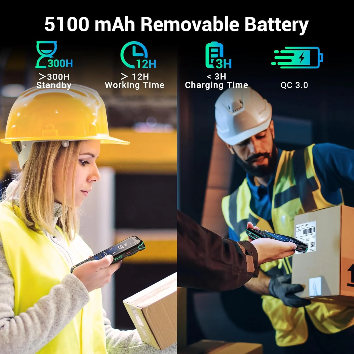 PDA اسکنر بارکد اندروید 11 Tera: موتور اسکن HS7، دارای 26 کلید، مقاوم IP67، حافظه 4+64 گیگابایت، باتری 5100 میلی آمپر ساعت، شارژ سریع QC 3.0، صفحه نمایش لمسی 4 اینچی، ترمینال موبایل برای اسکنر انبار P400