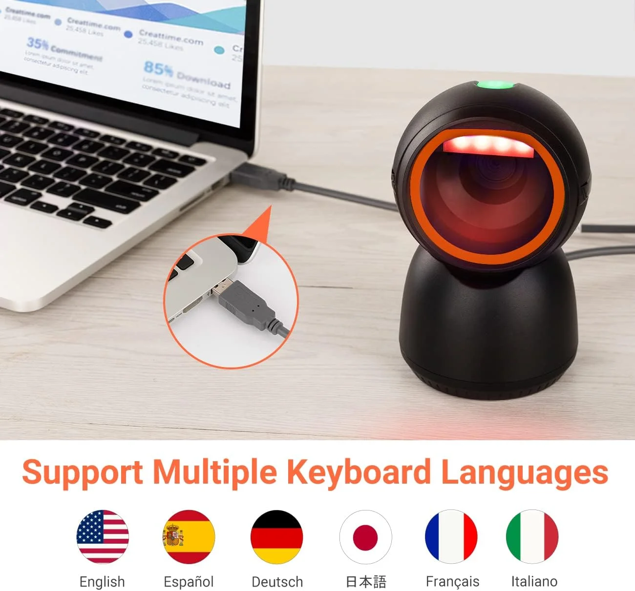 اسکنر بارکد رومیزی دو بعدی QR Tera با قابلیت اتصال مغناطیسی (قابل اتصال و پایدار) پلتفرم بارکد خوان سیمی USB بدون نیاز به دست برای سیستم POS، سوپرمارکت، فروشگاه خرده فروشی، انبار، پرداخت صفحه نمایش مدل 9300 اسکنر بارکد رومیزی دو بعدی QR Tera با قابلیت اتصال مغناطیسی (قابل اتصال و پایدار) پلتفرم بارکد خوان سیمی USB بدون نیاز به دست برای سیستم POS، سوپرمارکت، فروشگاه خرده فروشی، انبار، پرداخت صفحه نمایش مدل 9300