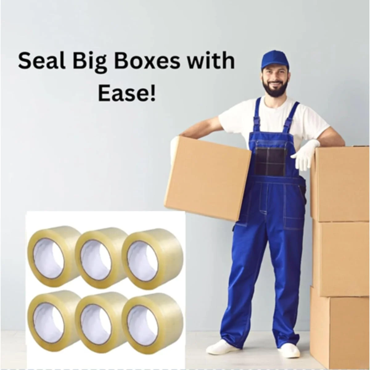 نوار چسب بسته بندی شفاف سنگین Mart9®، 2 اینچ در 100 یارد 6 رول - نوار بسته بندی چسب قوی برای جعبه های آب بندی منزل، صنعتی، انبار و اداره، بسته ها، کیسه های پستی، لوازم حمل و نقل