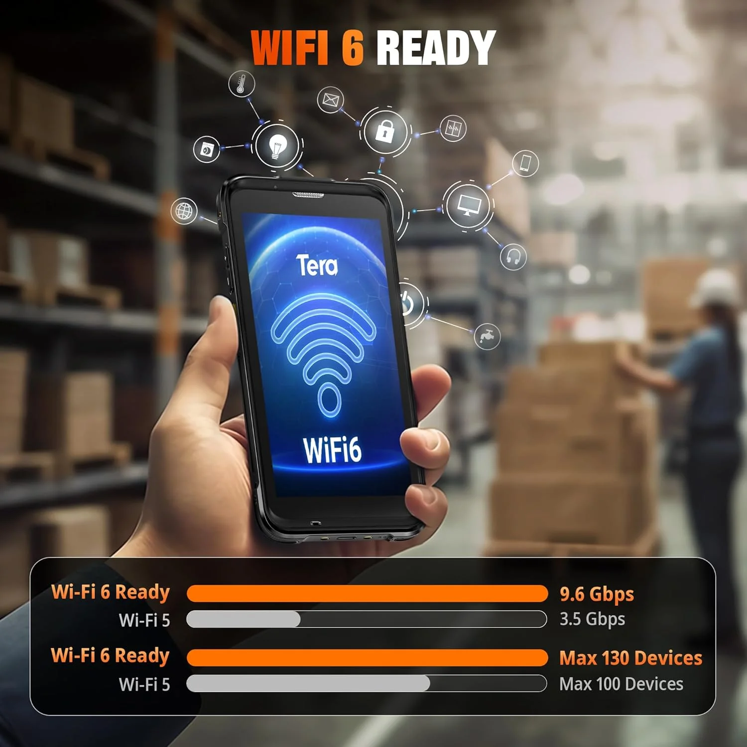 اسکنر بارکد Tera Android 13 با دسته تپانچه ای، پایه شارژ، Wi-Fi 6 ارتقا یافته، پردازنده Qualcomm، اسکنر Zebra، ترمینال داده PDA، صفحه لمسی 5.5 اینچی، IP65 مقاوم، 4G GPS BT برای مدیریت WMS مدل P166GC اسکنر بارکد Tera Android 13 با دسته تپانچه ای، پایه شارژ، Wi-Fi 6 ارتقا یافته، پردازنده Qualcomm، اسکنر Zebra، ترمینال داده PDA، صفحه لمسی 5.5 اینچی، IP65 مقاوم، 4G GPS BT برای مدیریت WMS مدل P166GC