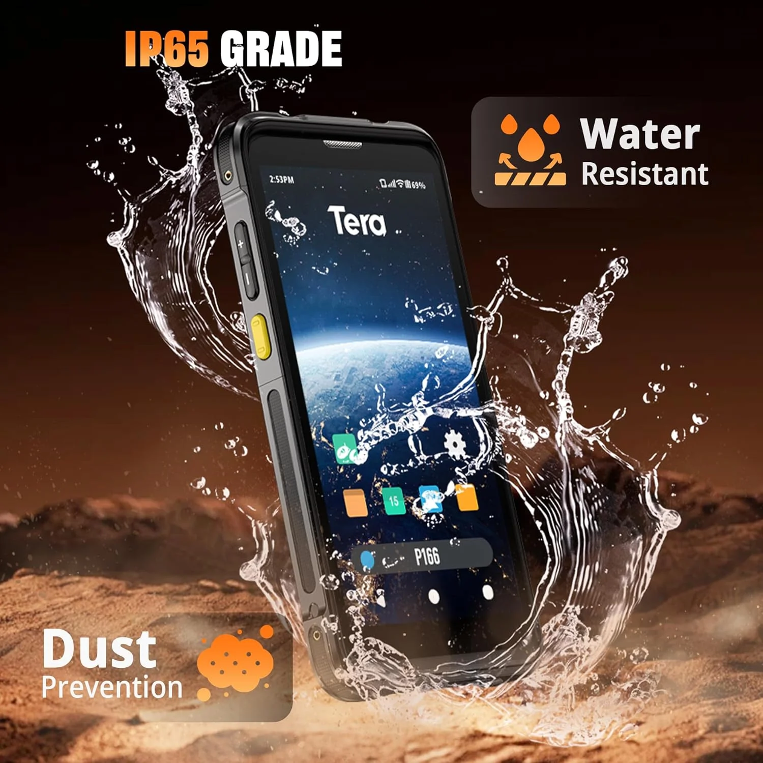 اسکنر بارکد Tera Android 13 با دسته تپانچه ای، پایه شارژ، Wi-Fi 6 ارتقا یافته، پردازنده Qualcomm، اسکنر Zebra، ترمینال داده PDA، صفحه لمسی 5.5 اینچی، IP65 مقاوم، 4G GPS BT برای مدیریت WMS مدل P166GC اسکنر بارکد Tera Android 13 با دسته تپانچه ای، پایه شارژ، Wi-Fi 6 ارتقا یافته، پردازنده Qualcomm، اسکنر Zebra، ترمینال داده PDA، صفحه لمسی 5.5 اینچی، IP65 مقاوم، 4G GPS BT برای مدیریت WMS مدل P166GC