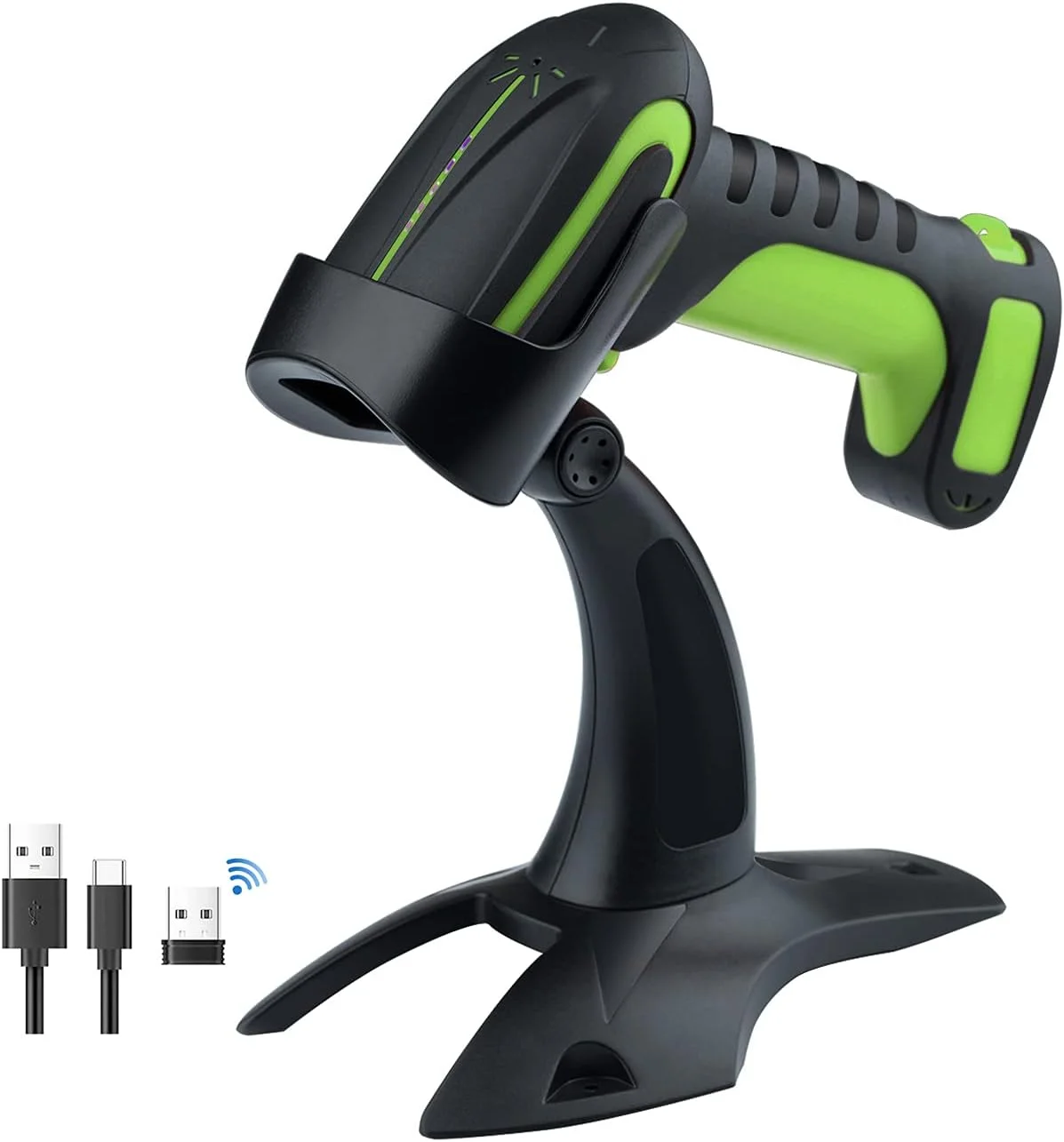 اسکنر بارکد بی سیم دو بعدی Tera، بارکد خوان QR بلوتوث، اتصال بی سیم 2.4G+بلوتوث+USB-C سیمی، باتری های داخلی 2500 میلی آمپر ساعتی، مقاومت در برابر سقوط شدید، سنگین، 8100-GN