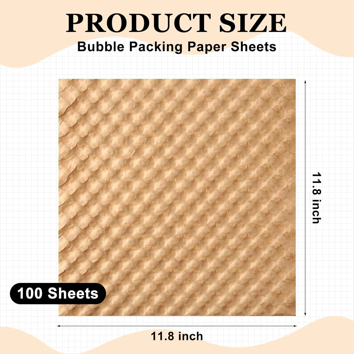 پد محافظ حباب دار KASTWAVE، 100 برگ 30x30 سانتی متر، جایگزین پایدار برای پلاستیک، بالشتک برای بسته بندی، لوازم اسباب کشی و حمل و نقل