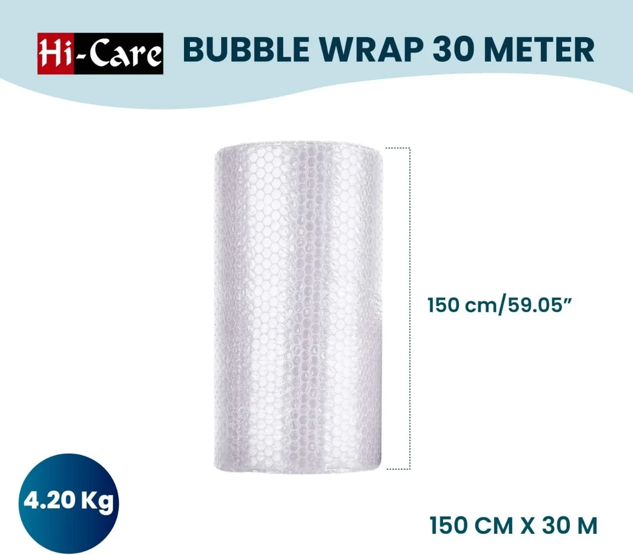 رول بابل رپ Hi-Care، 150 سانتی متر در 30 متر، رول بسته بندی حبابدار، رول بالشتک حباب هوا برای بسته بندی اقلام شکننده، حمل و نقل، ارسال پستی، بسته بندی و جابجایی لوازم، بسته بندی های حبابدار رول بابل رپ Hi-Care، 150 سانتی متر در 30 متر، رول بسته بندی حبابدار، رول بالشتک حباب هوا برای بسته بندی اقلام شکننده، حمل و نقل، ارسال پستی، بسته بندی و جابجایی لوازم، بسته بندی های حبابدار