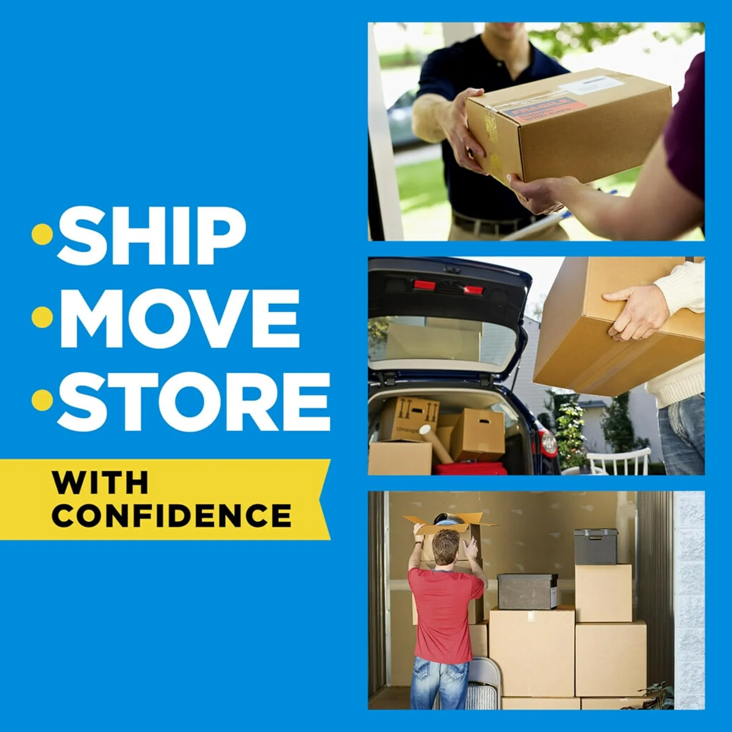 نوار بسته بندی اسکاچ Heavy Duty برای حمل و نقل و اسباب کشی، شفاف، لوازم بسته بندی و اسباب کشی، 48 میلی متر × 25.3 متر، 1 رول نوار با پخش کننده نوار بسته بندی اسکاچ Heavy Duty برای حمل و نقل و اسباب کشی، شفاف، لوازم بسته بندی و اسباب کشی، 48 میلی متر × 25.3 متر، 1 رول نوار با پخش کننده