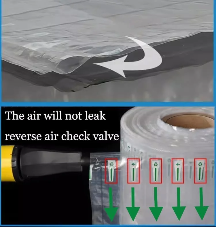 بالشتک های هوا برای حمل و نقل، کیسه های بسته بندی هوای شفاف، حباب های بسته بندی پلاستیکی، کیسه بادی، مواد بسته بندی بالشتک هوا، پرکننده بافر، بالشتک پرکننده فضای خالی برای جابجایی (15.6 اینچ در 164 فوت/رول)