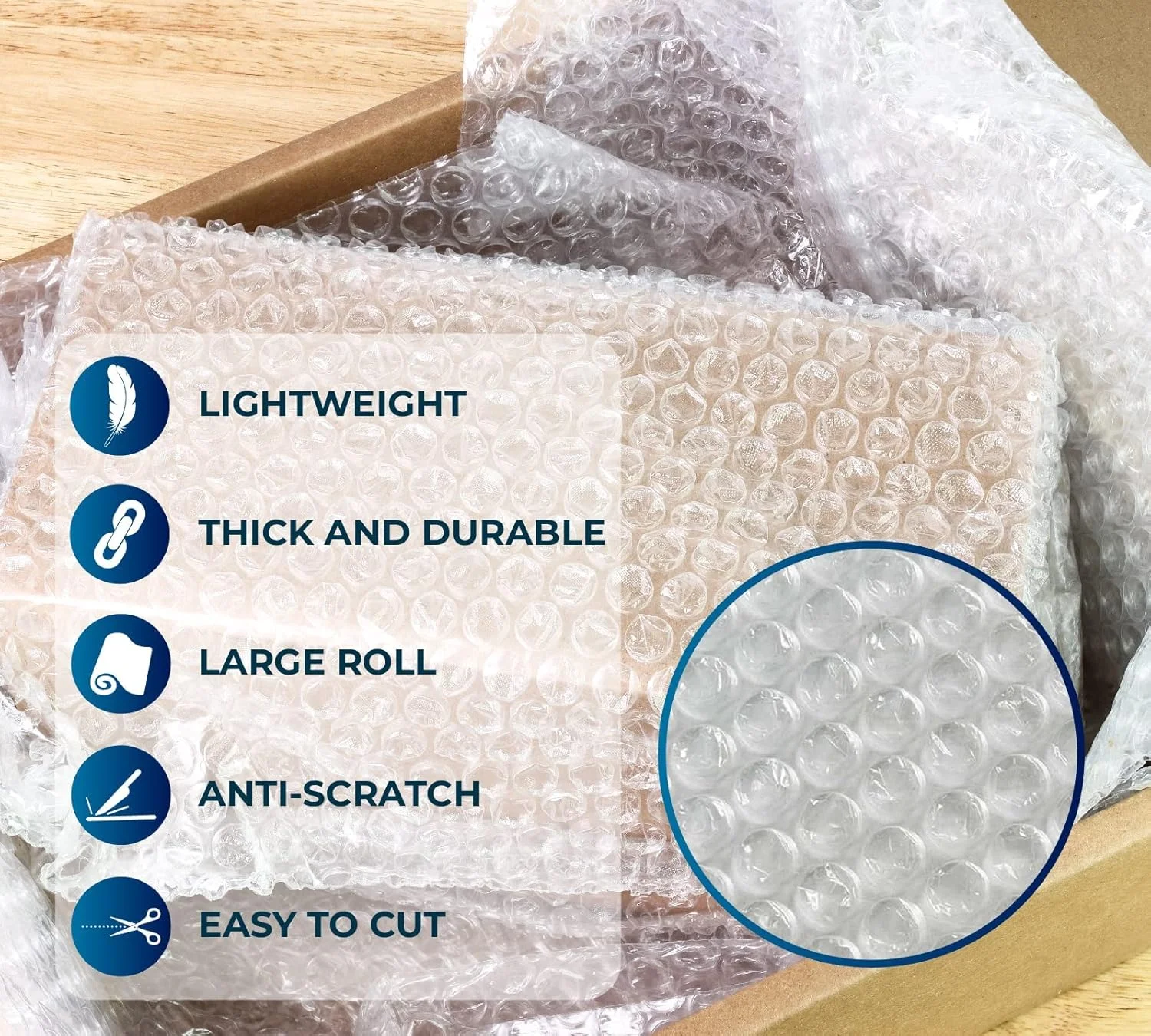 های-کر [بسته 2 عددی] رول پلاستیک حبابدار های-کر 50 سانتی متر در 10 متر، رول حباب بسته بندی، رول بالشتک حباب هوا برای بسته بندی اقلام شکننده، حمل و نقل، پست، بسته بندی و لوازم اسباب کشی