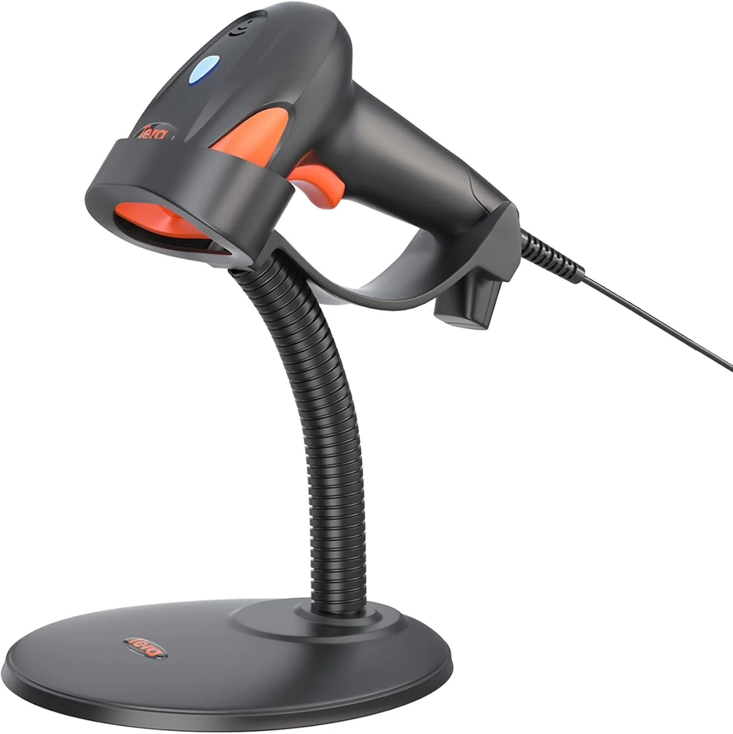 اسکنر بارکد Tera Pro با پایه USB سیمی 1D اسکنر بارکد دستی اسکن لیزری فوق العاده سریع، دقیق و هوشمند برای بارکدهای فوق العاده بلند