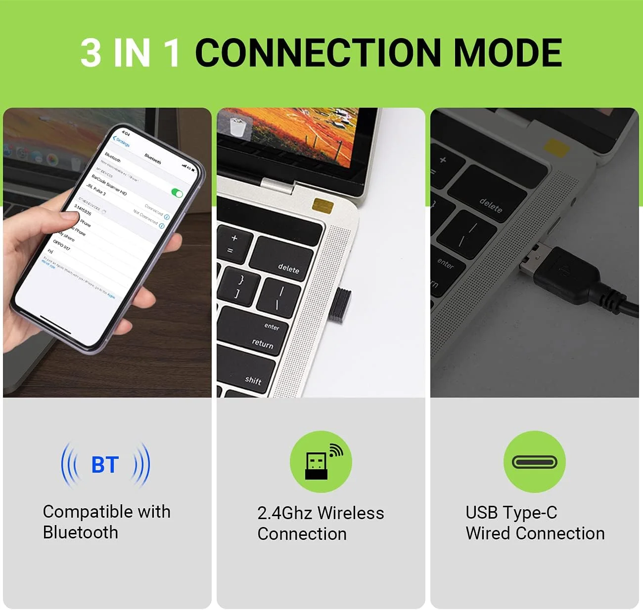 اسکنر بارکد بی سیم صنعتی Tera Pro (عملکرد فوق العاده) 2D QR 1D، بارکد خوان بی سیم 2.4G 2500mAh سازگار با بلوتوث، مقاوم در برابر سقوط برای ویندوز، مک، اندروید، iOS مدل 8100 سبز اسکنر بارکد بی سیم صنعتی Tera Pro (عملکرد فوق العاده) 2D QR 1D، بارکد خوان بی سیم 2.4G 2500mAh سازگار با بلوتوث، مقاوم در برابر سقوط برای ویندوز، مک، اندروید، iOS مدل 8100 سبز
