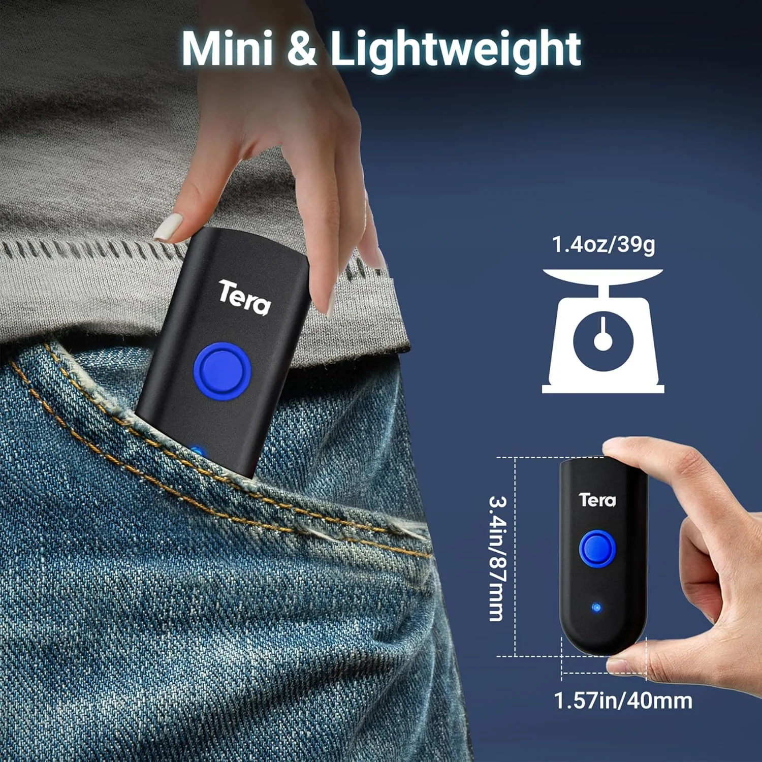 بارکد خوان لیزری تک بعدی بلوتوثی Tera Mini، بارکد خوان قابل حمل 3 در 1 USB سیمی و بی سیم 2.4G و بلوتوث سازگار با IOS، MAC OS، Android، تبلت ها بارکد خوان لیزری تک بعدی بلوتوثی Tera Mini، بارکد خوان قابل حمل 3 در 1 USB سیمی و بی سیم 2.4G و بلوتوث سازگار با IOS، MAC OS، Android، تبلت ها