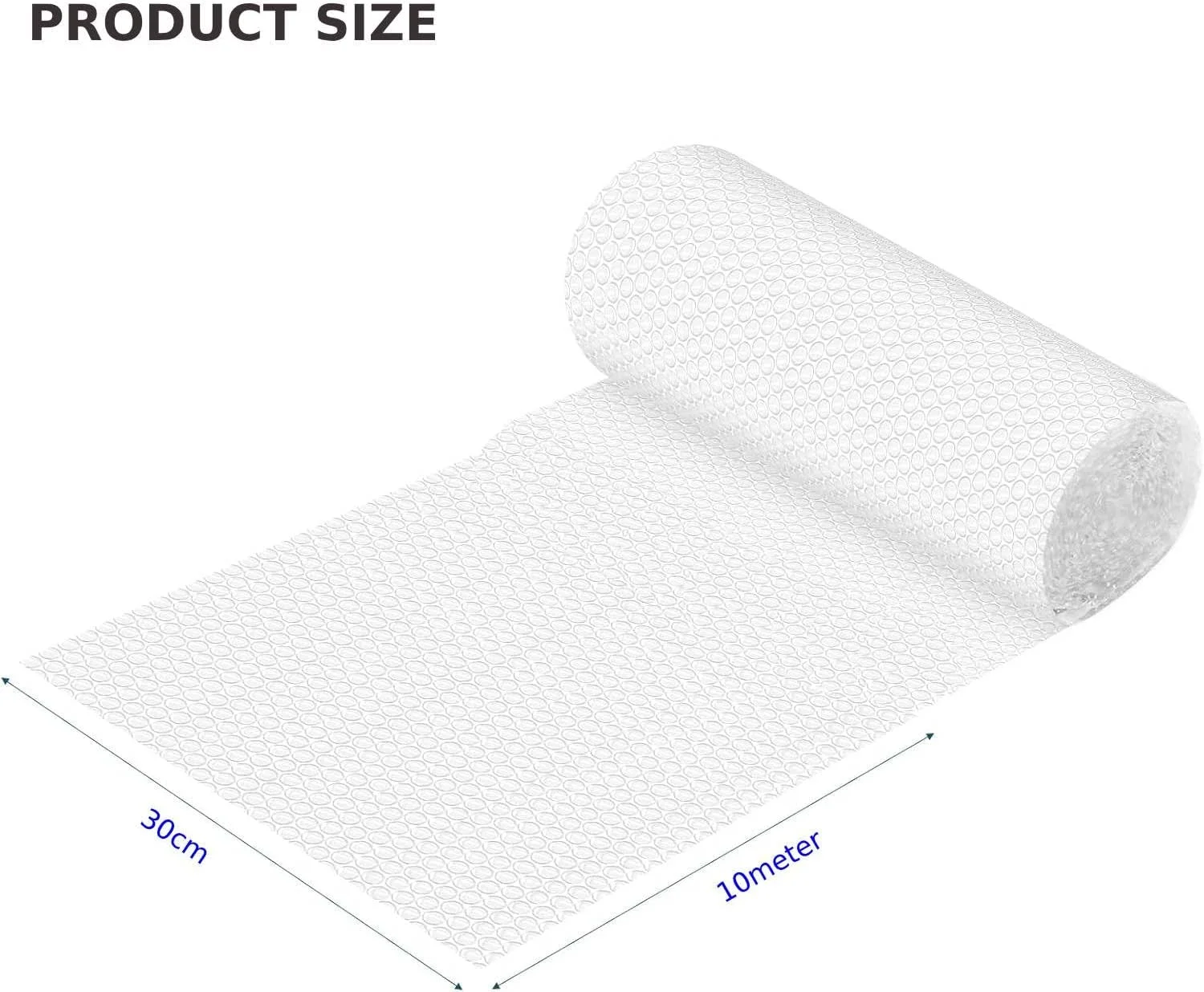رول پلاستیک حبابدار MOMENT، 30 سانتی متر × 10 متر، روکش حباب هوا برای بسته بندی، حمل و نقل، ارسال پستی، بسته بندی و لوازم اسباب کشی