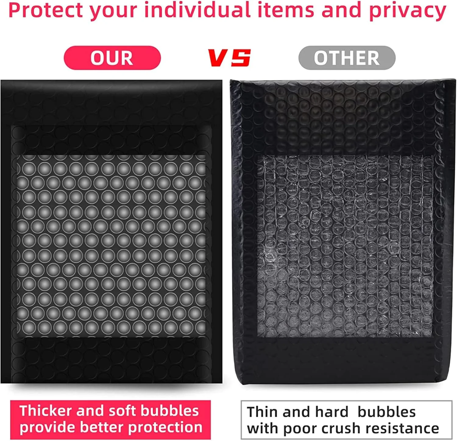 کیسه های حبابدار IS MUHE، بسته 50 عددی برای اسباب کشی، حمل و نقل، ارسال پستی، نگهداری، کیسه های بسته بندی حبابدار 15 * 20+4 (مشکی) کیسه های حبابدار IS MUHE، بسته 50 عددی برای اسباب کشی، حمل و نقل، ارسال پستی، نگهداری، کیسه های بسته بندی حبابدار 15 * 20+4 (مشکی)