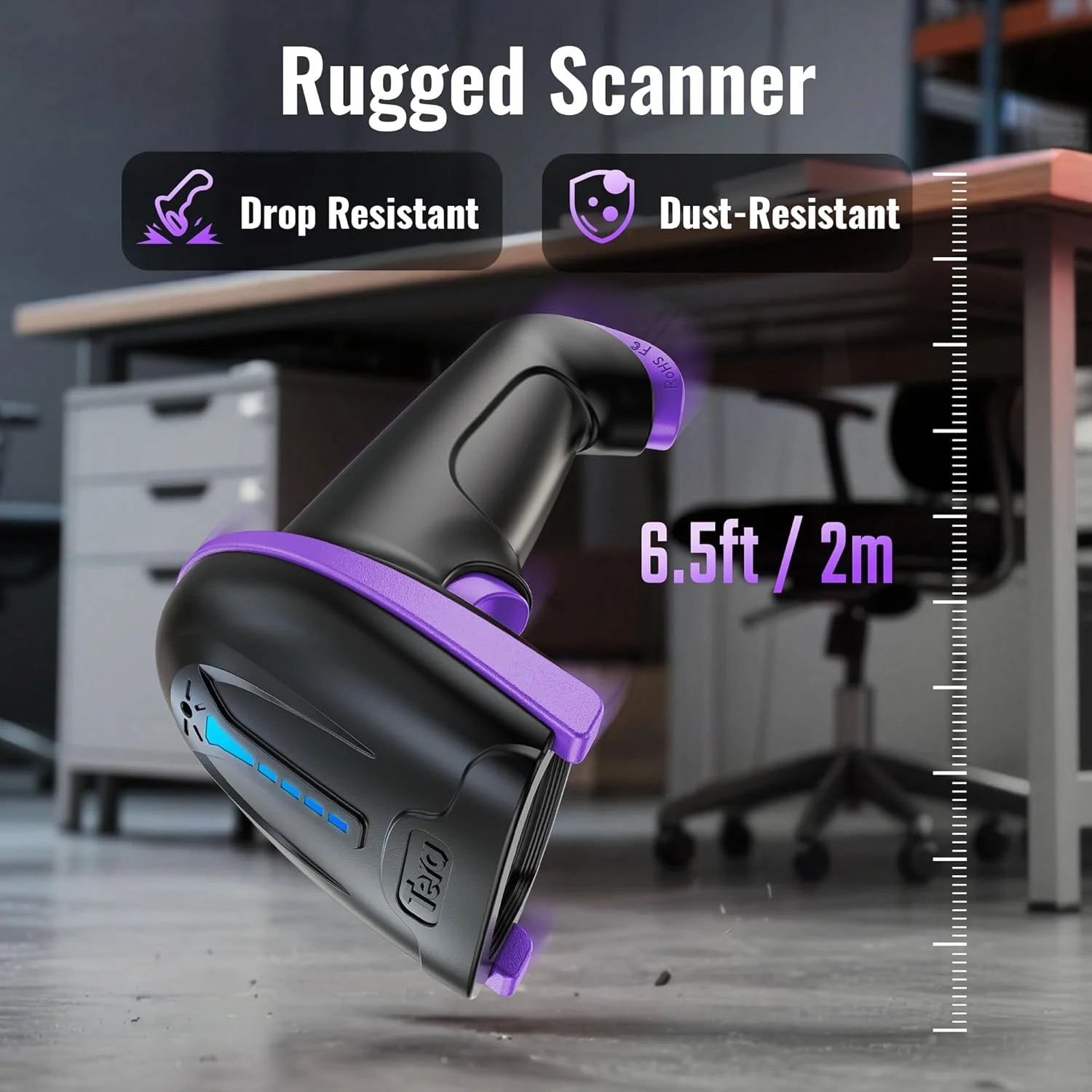 اسکنر بارکد بی سیم Tera مدل 2-in-1 (بی سیم 2.4 گیگاهرتز + USB 2.0 سیمی) با نشانگر سطح باتری، فاصله انتقال 328 فوت، بارکد خوان لیزری 1D قابل شارژ دستی 5100E بنفش اسکنر بارکد بی سیم Tera مدل 2-in-1 (بی سیم 2.4 گیگاهرتز + USB 2.0 سیمی) با نشانگر سطح باتری، فاصله انتقال 328 فوت، بارکد خوان لیزری 1D قابل شارژ دستی 5100E بنفش