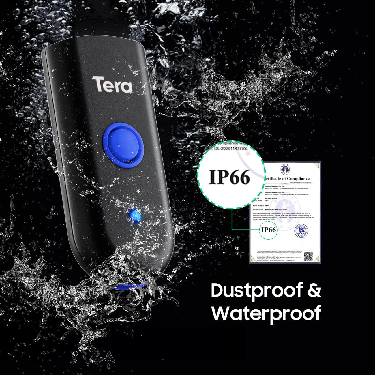 اسکنر بارکد بی سیم کوچک Tera سازگار با بلوتوث، اسکنر بارکد خوان QR 2D 1D دیجیتال چاپی قابل حمل برای رایانه شخصی، لپ تاپ، تلفن هوشمند و تبلت با عملکرد هشدار لرزشی مدل 1100 اسکنر بارکد بی سیم کوچک Tera سازگار با بلوتوث، اسکنر بارکد خوان QR 2D 1D دیجیتال چاپی قابل حمل برای رایانه شخصی، لپ تاپ، تلفن هوشمند و تبلت با عملکرد هشدار لرزشی مدل 1100