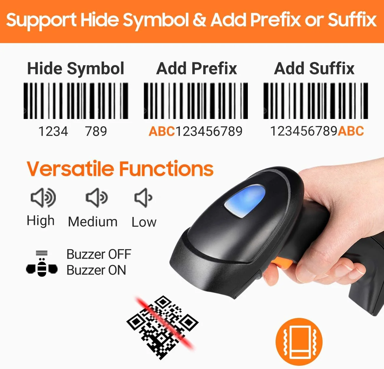 اسکنر بارکد دوبعدی QR Tera Pro با فرکانس 433 مگاهرتز، بیسیم، دستی، رومیزی، با پایه شارژ USB، سنسور 1 مگاپیکسلی و برد انتقال 100 متری فوقالعاده سریع اسکنر بارکد دوبعدی QR Tera Pro با فرکانس 433 مگاهرتز، بیسیم، دستی، رومیزی، با پایه شارژ USB، سنسور 1 مگاپیکسلی و برد انتقال 100 متری فوقالعاده سریع