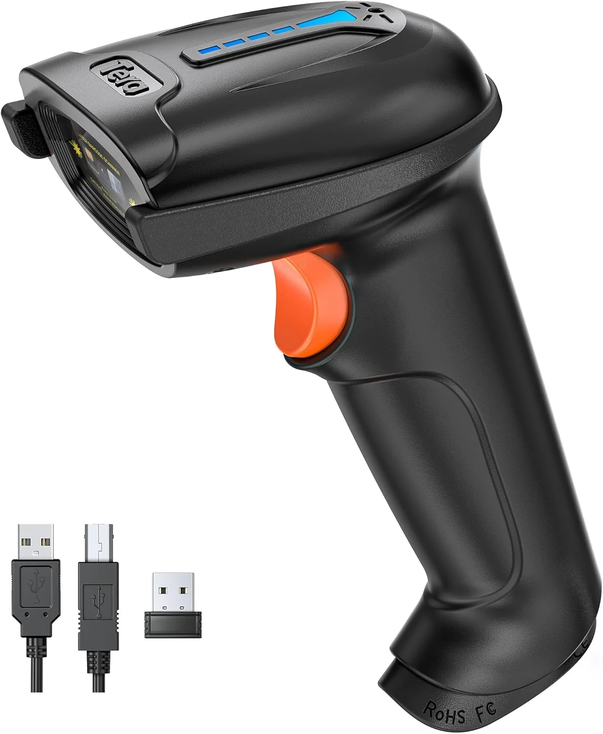 اسکنر بارکد بی سیم Tera (بی سیم 2.4 گیگاهرتز + سیمی USB 2.0) بارکد خوان اتوماتیک 1D قابل شارژ