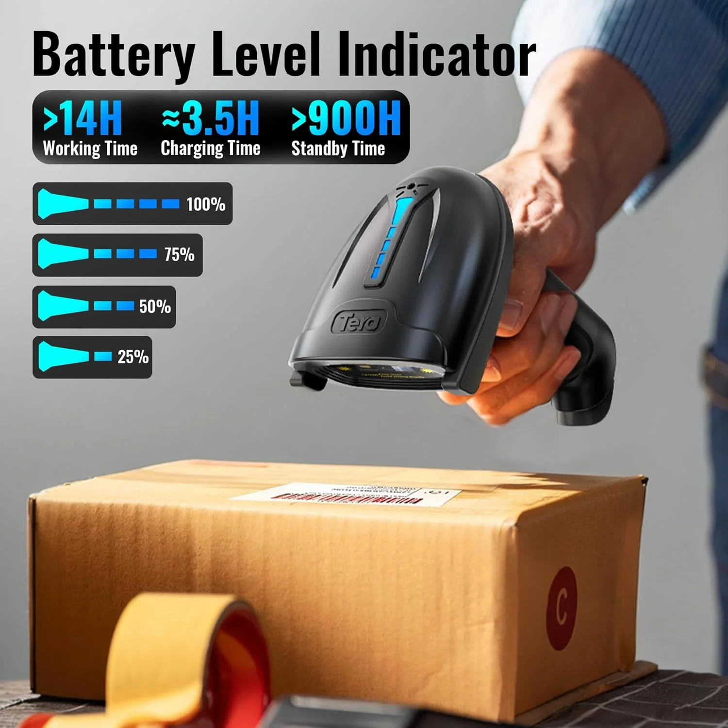 اسکنر بارکد بی سیم Tera (بی سیم 2.4 گیگاهرتز + سیمی USB 2.0) بارکد خوان اتوماتیک 1D قابل شارژ اسکنر بارکد بی سیم Tera (بی سیم 2.4 گیگاهرتز + سیمی USB 2.0) بارکد خوان اتوماتیک 1D قابل شارژ