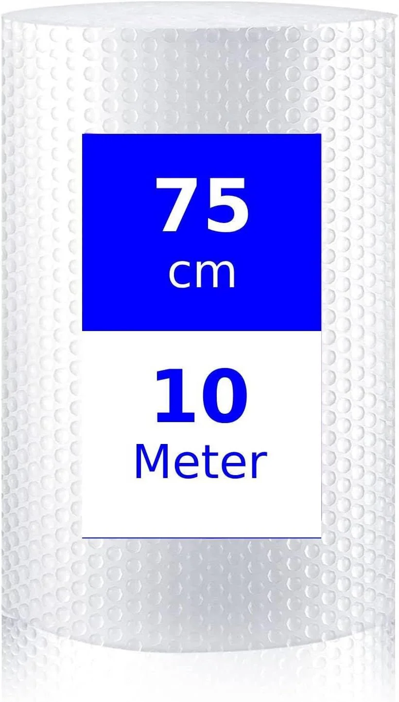 رول پلاستیک حبابدار MOMENT، 75 سانتی متر × 10 متر، روکش حباب هوا برای بسته بندی، حمل و نقل، ارسال پستی، بسته بندی و لوازم اسباب کشی