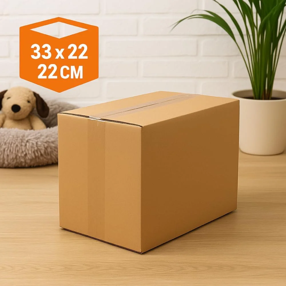 جعبه کارتن مقوایی - 33x22x22 سانتی متر، 3 لایه - جعبه های بسته بندی و حمل و نقل قهوه ای - بسته 10 عددی - مقاوم، قابل بازیافت، سازگار با محیط زیست جعبه کارتن مقوایی - 33x22x22 سانتی متر، 3 لایه - جعبه های بسته بندی و حمل و نقل قهوه ای - بسته 10 عددی - مقاوم، قابل بازیافت، سازگار با محیط زیست
