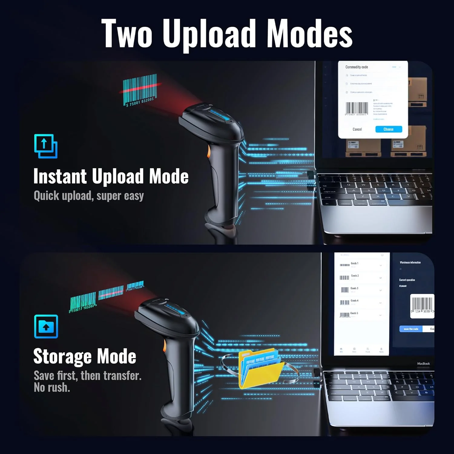 اسکنر بارکد بی سیم Tera (بی سیم 2.4 گیگاهرتز + سیمی USB 2.0) بارکد خوان اتوماتیک 1D قابل شارژ اسکنر بارکد بی سیم Tera (بی سیم 2.4 گیگاهرتز + سیمی USB 2.0) بارکد خوان اتوماتیک 1D قابل شارژ