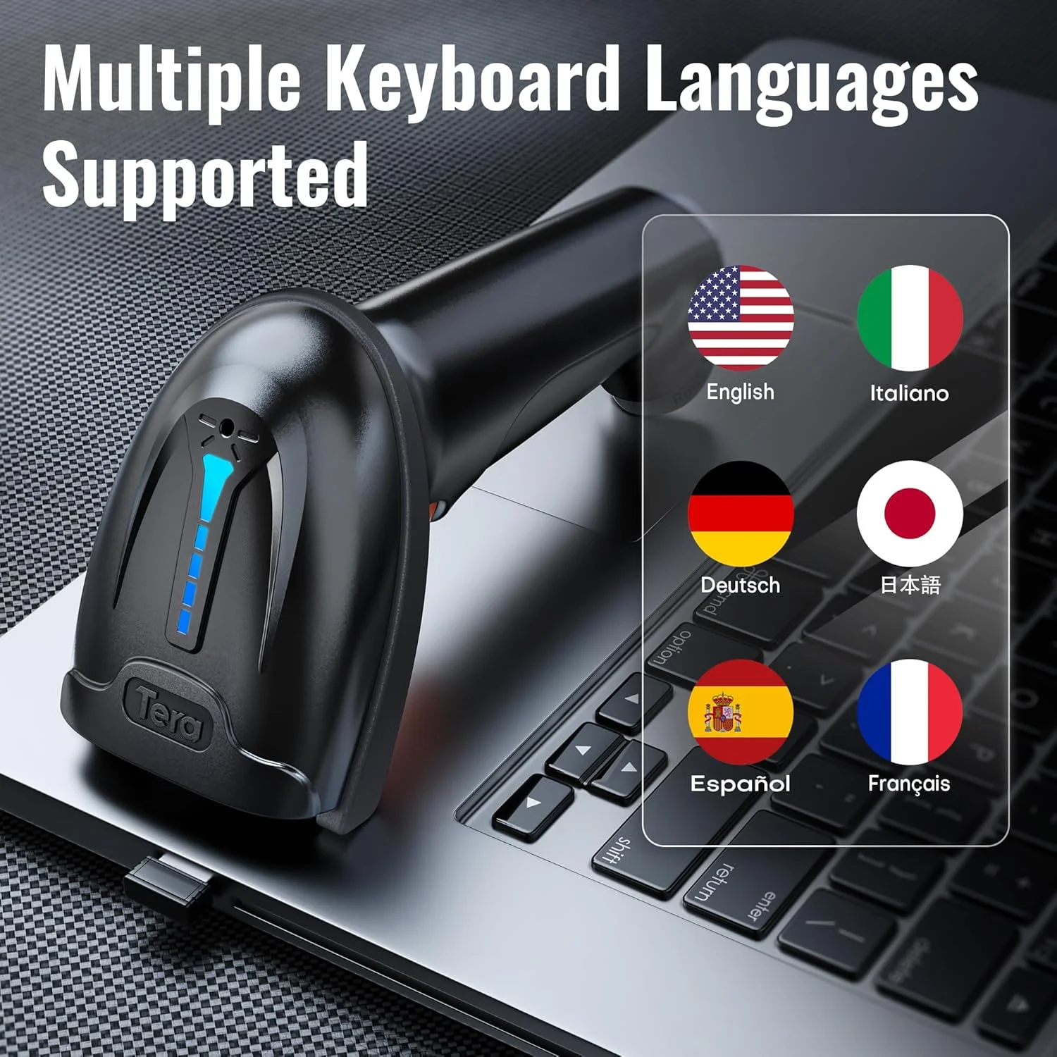 اسکنر بارکد بی سیم Tera (بی سیم 2.4 گیگاهرتز + سیمی USB 2.0) بارکد خوان اتوماتیک 1D قابل شارژ اسکنر بارکد بی سیم Tera (بی سیم 2.4 گیگاهرتز + سیمی USB 2.0) بارکد خوان اتوماتیک 1D قابل شارژ