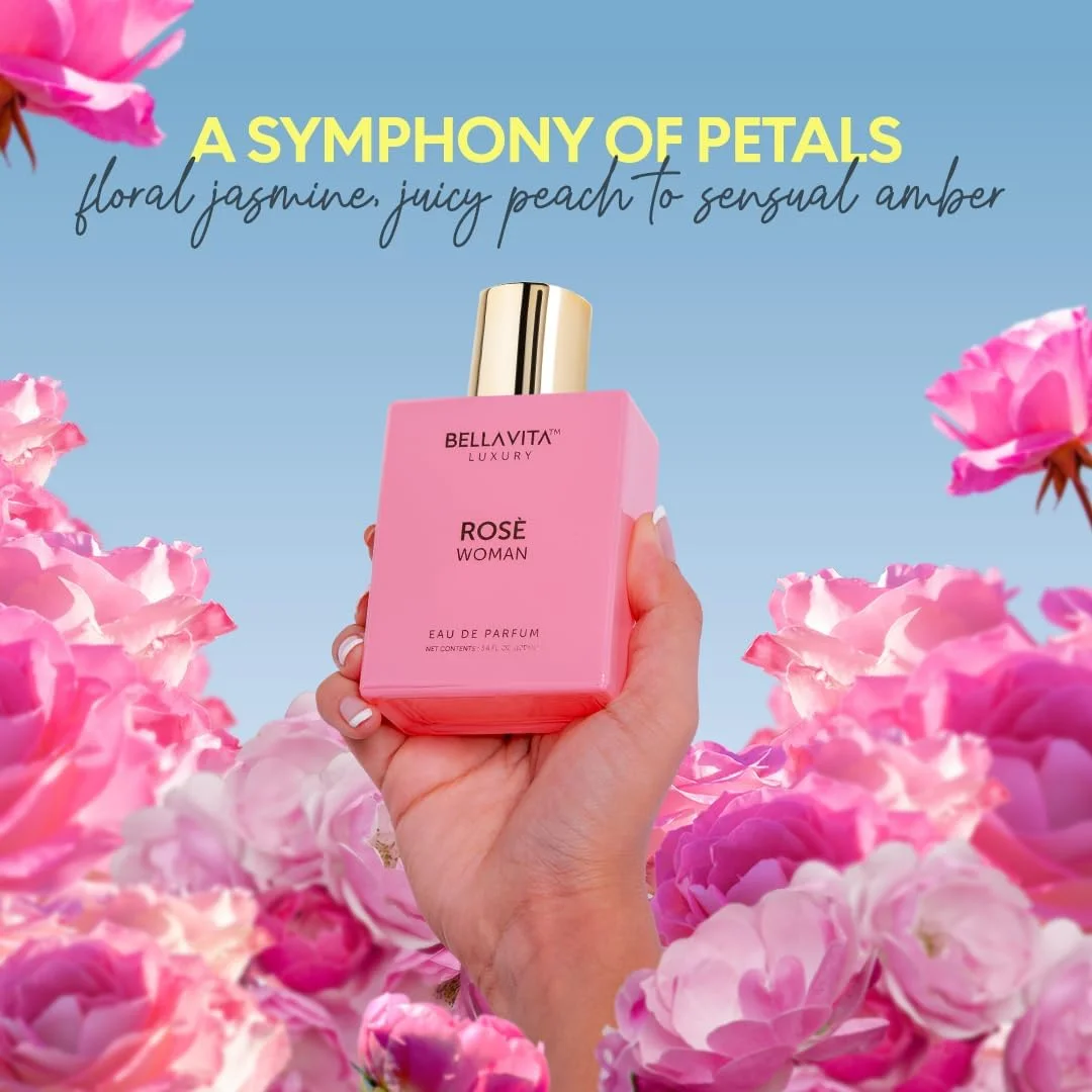 عطر زنانه رز BellaVita Luxury، هدیه رمضان | عطر زنانه شیرین، گلی و شرقی عید با رایحه های وانیل کهربایی، انگور فرنگی سیاه، رز و یاس | عطر وانیلی وگان و بدون تست حیوانی، 100 میلی لیتر عطر زنانه رز BellaVita Luxury، هدیه رمضان | عطر زنانه شیرین، گلی و شرقی عید با رایحه های وانیل کهربایی، انگور فرنگی سیاه، رز و یاس | عطر وانیلی وگان و بدون تست حیوانی، 100 میلی لیتر
