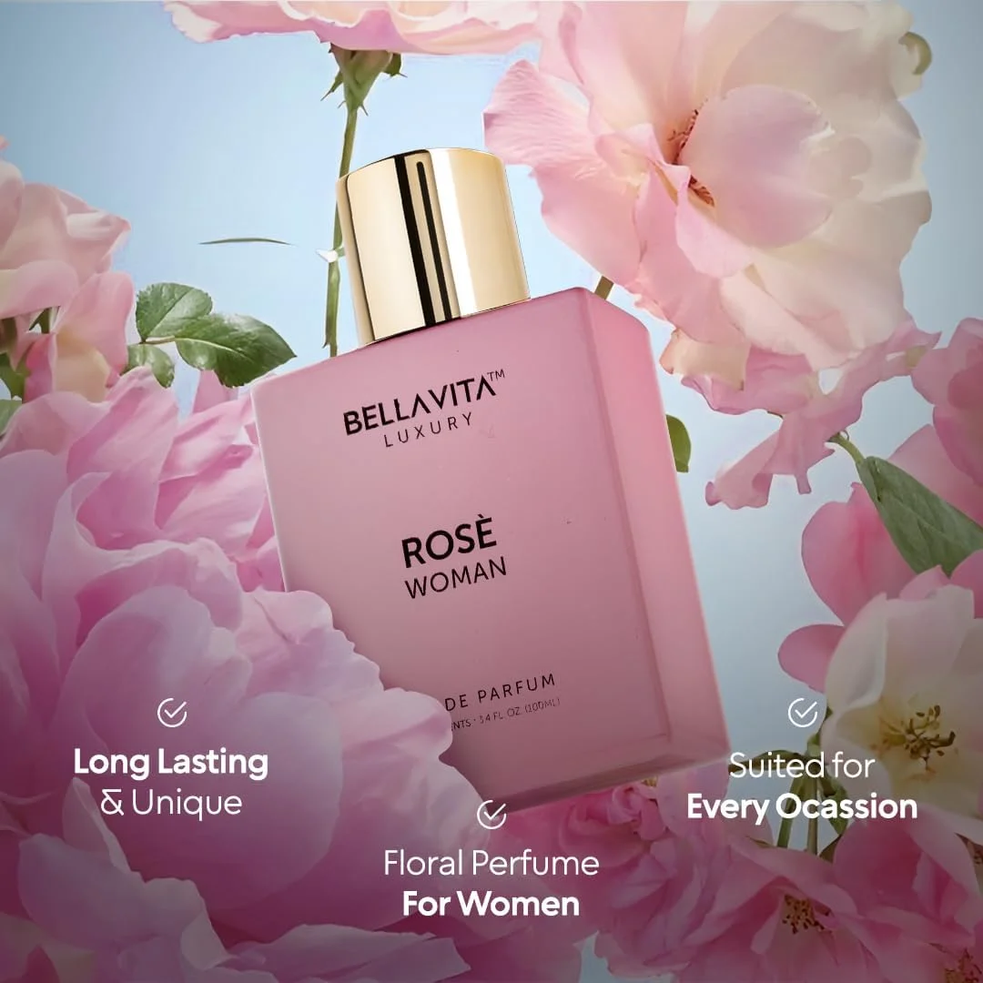 عطر زنانه رز BellaVita Luxury، هدیه رمضان | عطر زنانه شیرین، گلی و شرقی عید با رایحه های وانیل کهربایی، انگور فرنگی سیاه، رز و یاس | عطر وانیلی وگان و بدون تست حیوانی، 100 میلی لیتر عطر زنانه رز BellaVita Luxury، هدیه رمضان | عطر زنانه شیرین، گلی و شرقی عید با رایحه های وانیل کهربایی، انگور فرنگی سیاه، رز و یاس | عطر وانیلی وگان و بدون تست حیوانی، 100 میلی لیتر