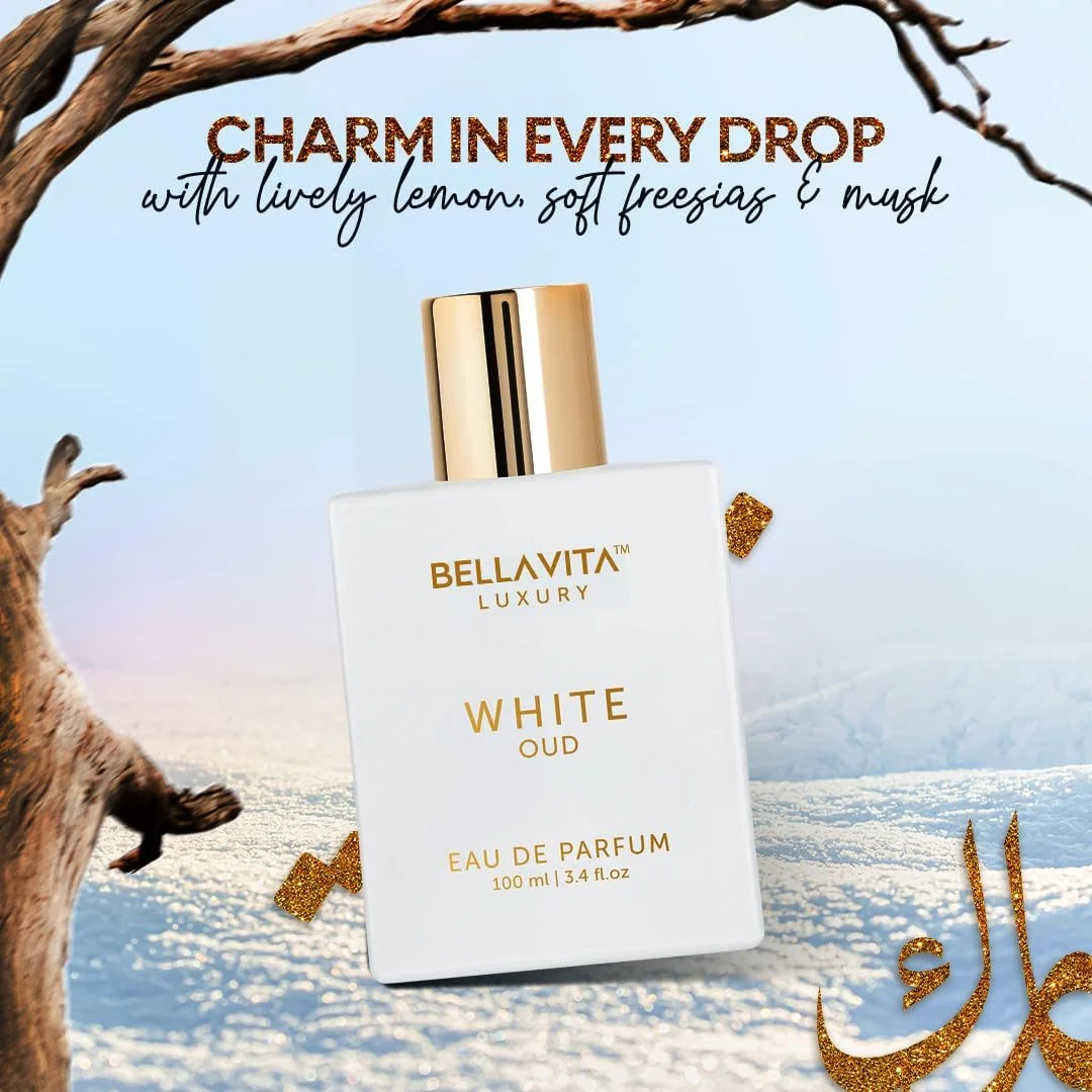 عطر زنانه White OUD BellaVita Luxury | مشک سفید، وانیل، عنبر | عطر زنانه ماندگار | عطر عود برای زنان | روغن های معطر دارای گواهینامه IFRA | بدون تست حیوانی، بطری عطر، 100 میلی لیتر عطر زنانه White OUD BellaVita Luxury | مشک سفید، وانیل، عنبر | عطر زنانه ماندگار | عطر عود برای زنان | روغن های معطر دارای گواهینامه IFRA | بدون تست حیوانی، بطری عطر، 100 میلی لیتر