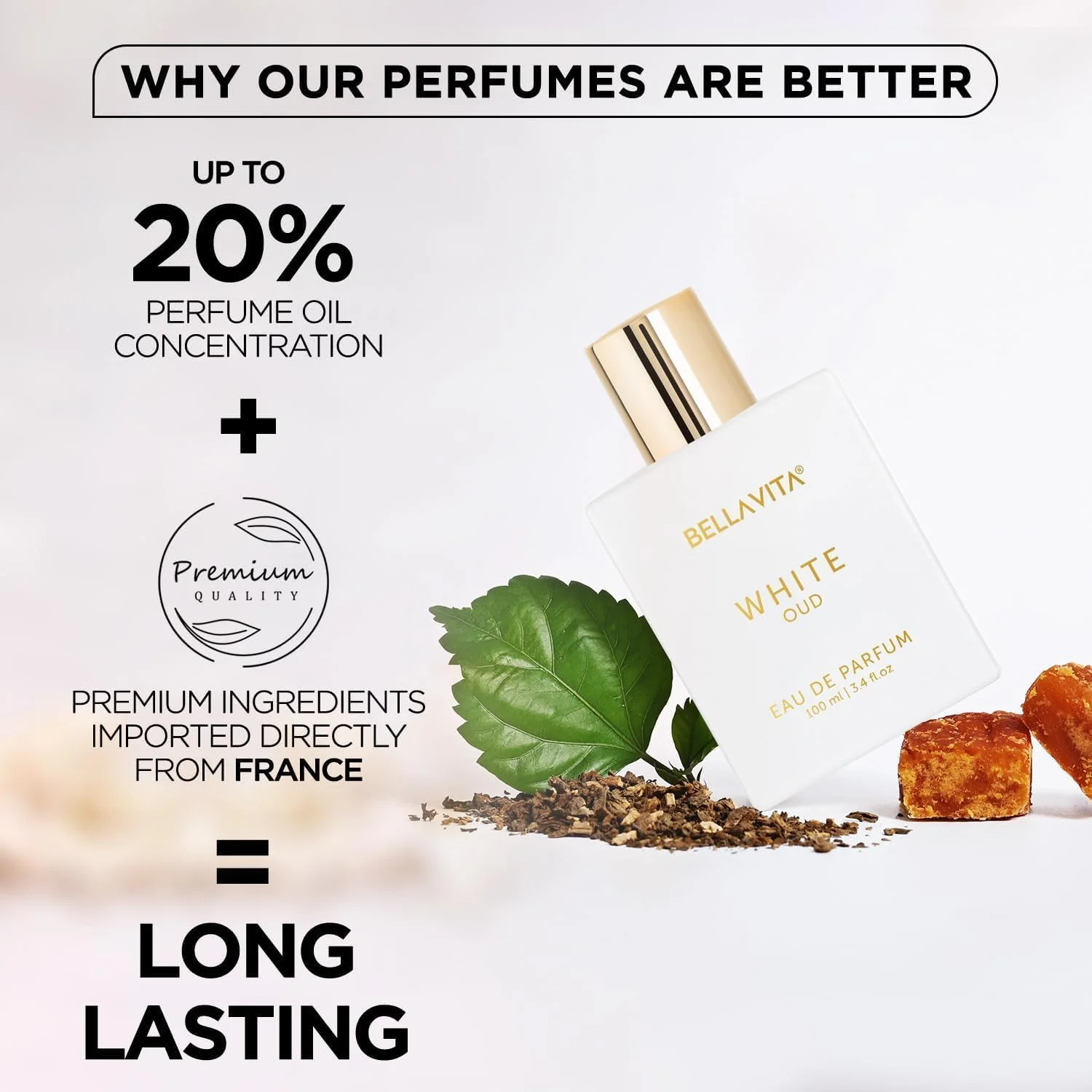 عطر زنانه White OUD BellaVita Luxury | مشک سفید، وانیل، عنبر | عطر زنانه ماندگار | عطر عود برای زنان | روغن های معطر دارای گواهینامه IFRA | بدون تست حیوانی، بطری عطر، 100 میلی لیتر عطر زنانه White OUD BellaVita Luxury | مشک سفید، وانیل، عنبر | عطر زنانه ماندگار | عطر عود برای زنان | روغن های معطر دارای گواهینامه IFRA | بدون تست حیوانی، بطری عطر، 100 میلی لیتر