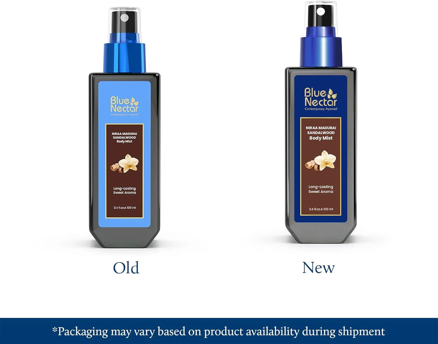 اسپری بدن چوب صندل مادورای نیرا بلو نکتار برای طراوت ماندگار و رایحه معطر بدن (100 میلی لیتر)