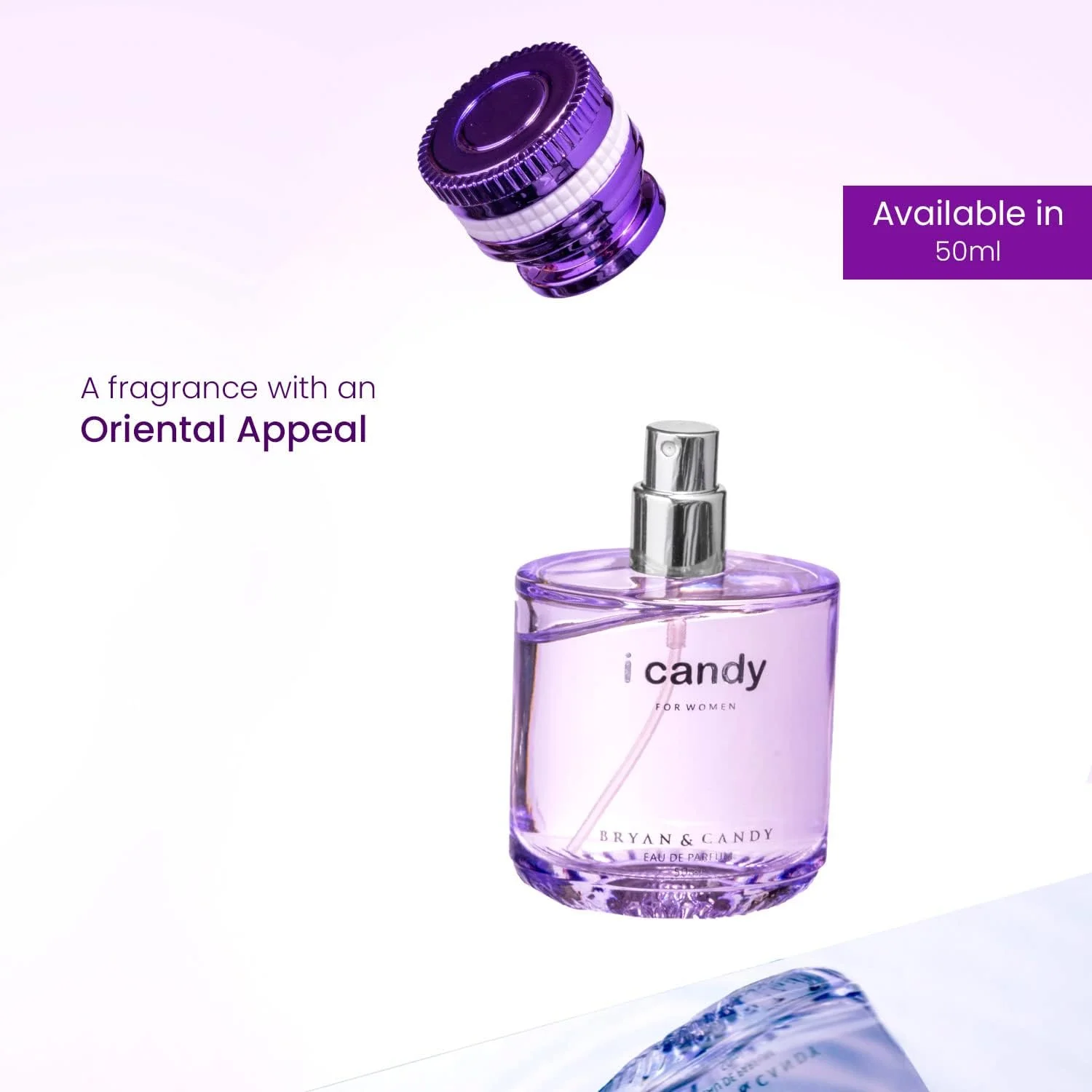 عطر زنانه BRYAN & CANDY Icandy با رایحه ماندگار و آرامش بخش (50 میلی لیتر (بسته 1 عددی)) عطر زنانه BRYAN & CANDY Icandy با رایحه ماندگار و آرامش بخش (50 میلی لیتر (بسته 1 عددی))
