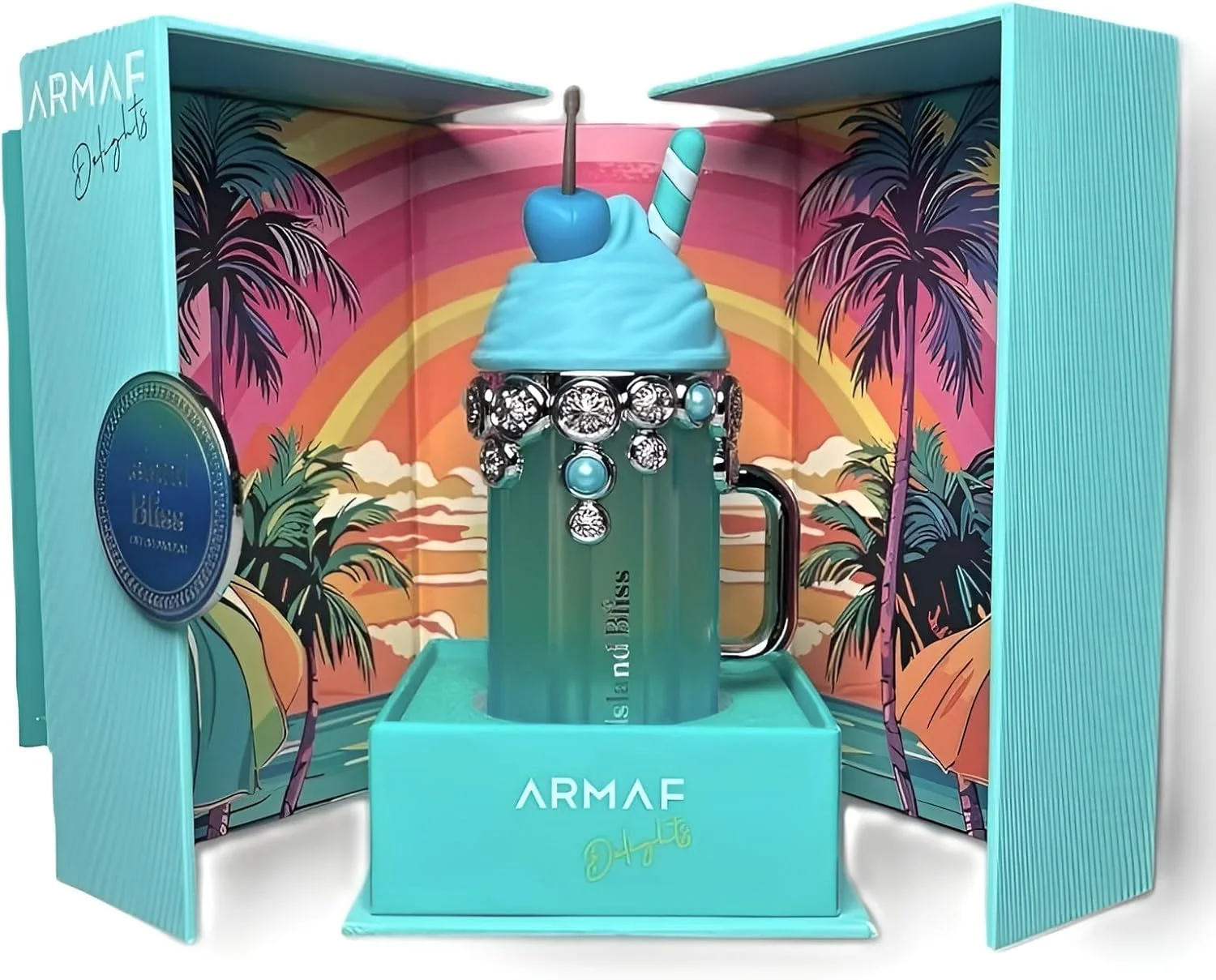 عطر آرماف مدل Delights Island Bliss Eau De Parfum 100ml آبی، عطر زنانه، رایحه ای برای او عطر آرماف مدل Delights Island Bliss Eau De Parfum 100ml آبی، عطر زنانه، رایحه ای برای او