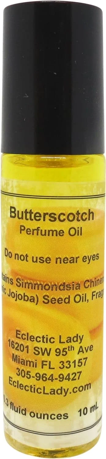 روغن عطر باتراسکاچ، 9 میلی لیتر، عطر رولی قابل حمل با رایحه ماندگار، روغن های ضروری لذت بخش و روغن جوجوبا برای استفاده روزانه
