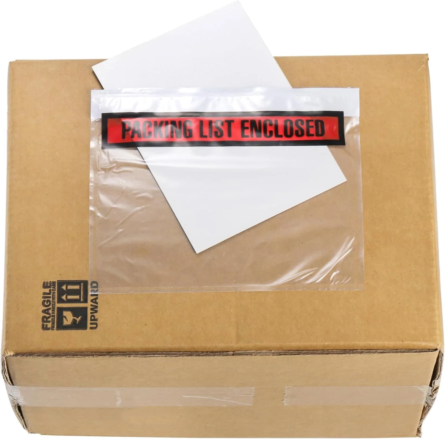 پاکت لیست بسته بندی KASTWAVE، 100 عدد، 150mm x 220mm، پاکت های حمل و نقل شفاف چسبی خود چسب پاکت لیست بسته بندی KASTWAVE، 100 عدد، 150mm x 220mm، پاکت های حمل و نقل شفاف چسبی خود چسب