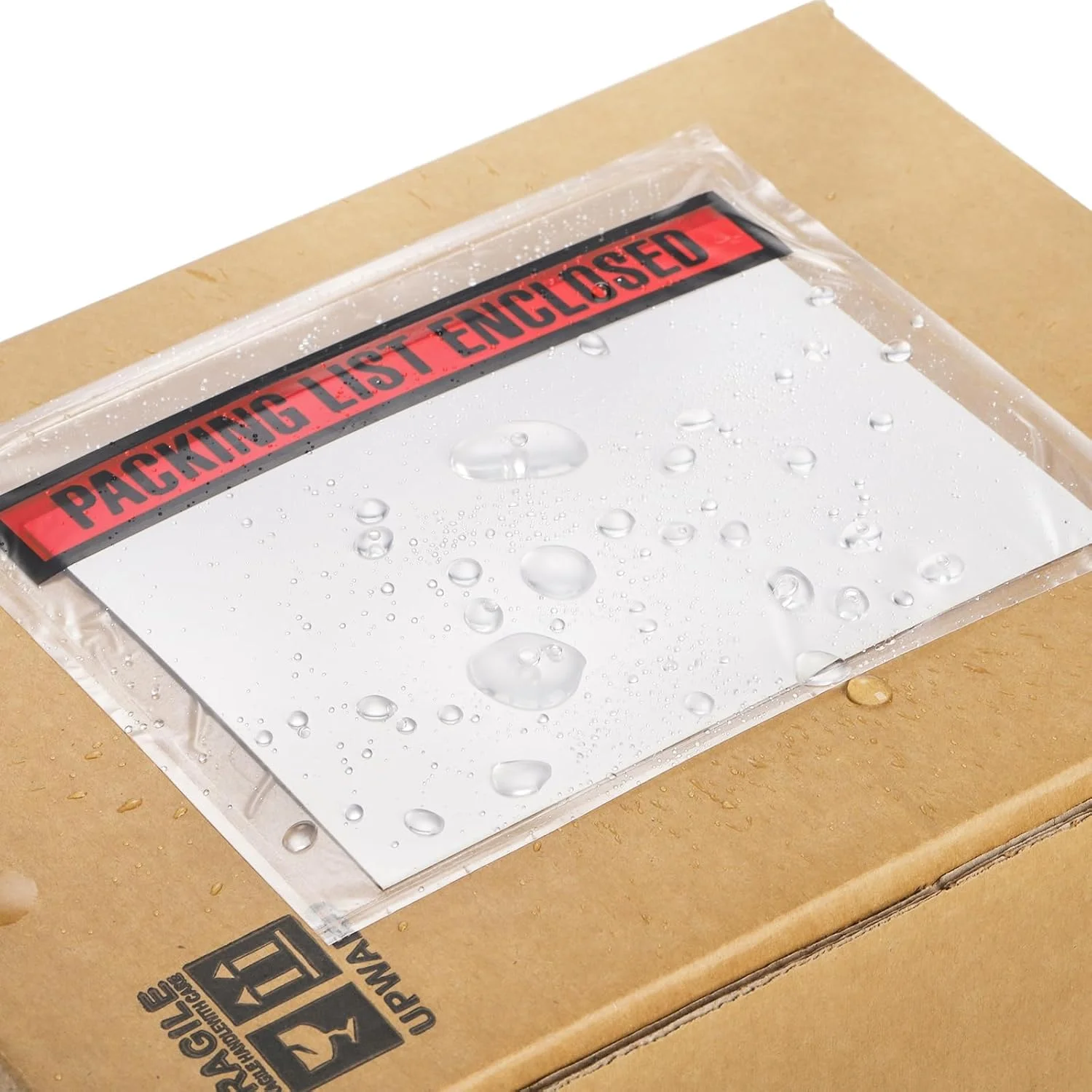 پاکت لیست بسته بندی KASTWAVE، 100 عدد، 150mm x 220mm، پاکت های حمل و نقل شفاف چسبی خود چسب پاکت لیست بسته بندی KASTWAVE، 100 عدد، 150mm x 220mm، پاکت های حمل و نقل شفاف چسبی خود چسب