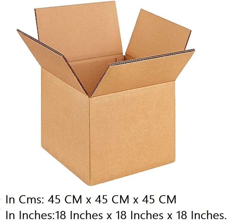 جعبه های مقوایی دوجداره 100% قابل بازیافت ال فخامه، مناسب اسباب کشی، 45x45x45 سانتی متر، قهوه ای، کارتن 5 لایه برای بسته بندی، حمل و نقل و انبارداری - بسته 3 عددی جعبه های مقوایی دوجداره 100% قابل بازیافت ال فخامه، مناسب اسباب کشی، 45x45x45 سانتی متر، قهوه ای، کارتن 5 لایه برای بسته بندی، حمل و نقل و انبارداری - بسته 3 عددی